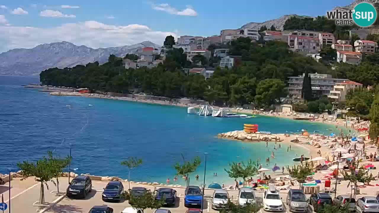 Baška Voda v živo | kamera Podluka plaža