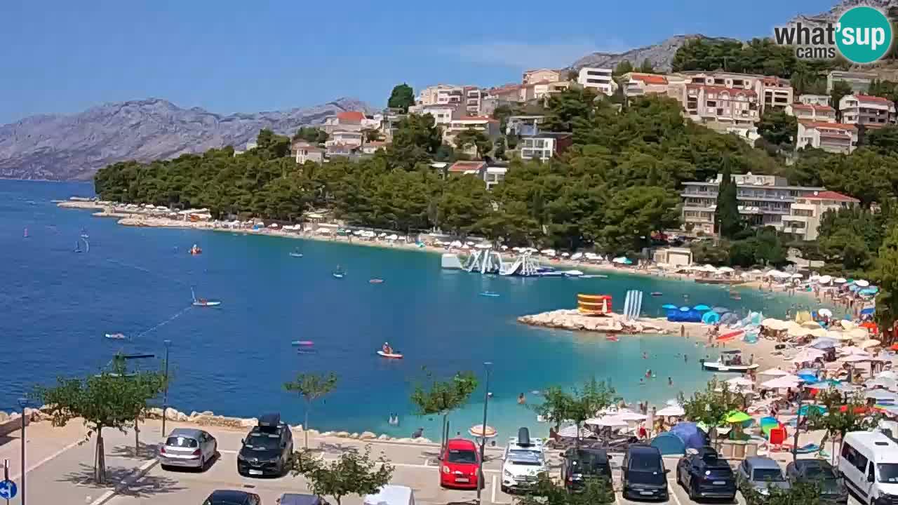 Baška Voda v živo | kamera Podluka plaža