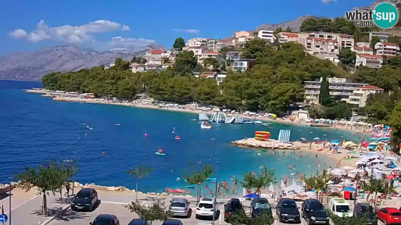 Baška Voda v živo | kamera Podluka plaža