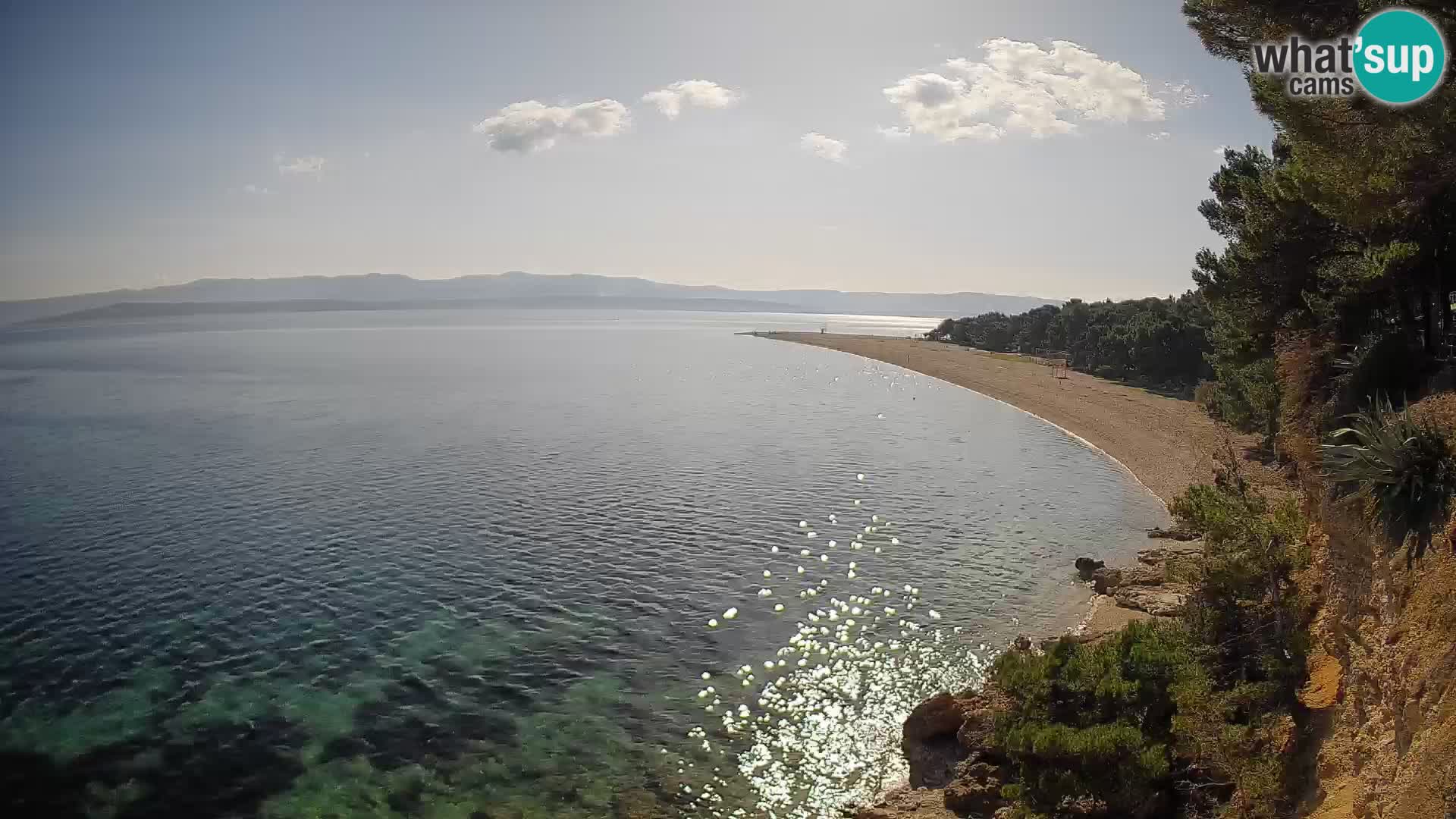 Webcam Bol Zlatni Rat – Vista en vivo desde la isla de Brač