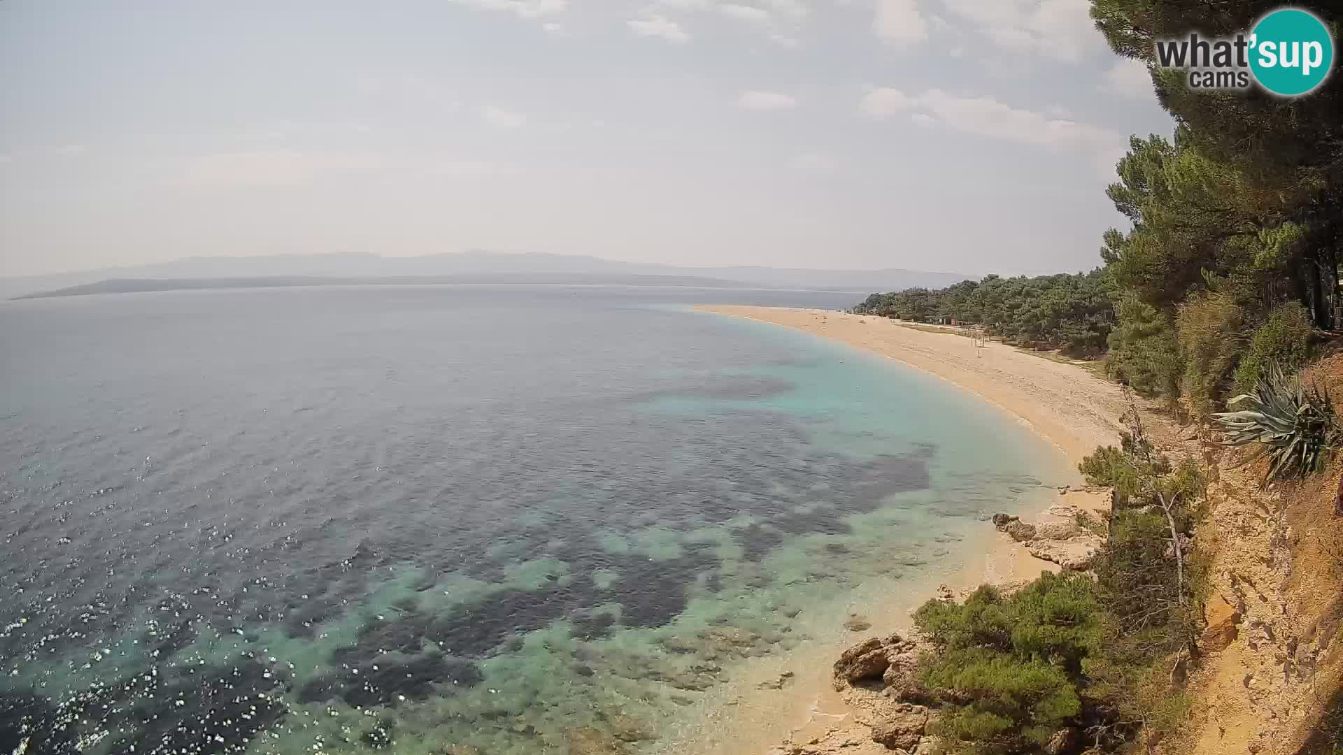 Webcam Bol Zlatni Rat – Vista en vivo desde la isla de Brač