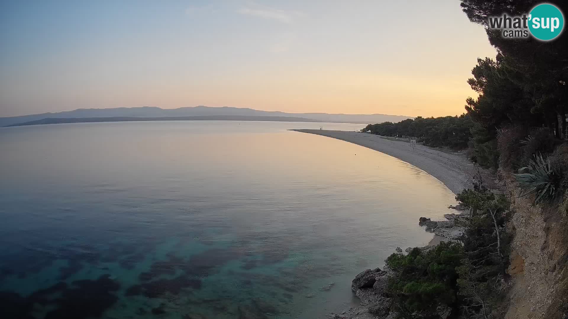 Webcam Bol Zlatni Rat – Vista en vivo desde la isla de Brač