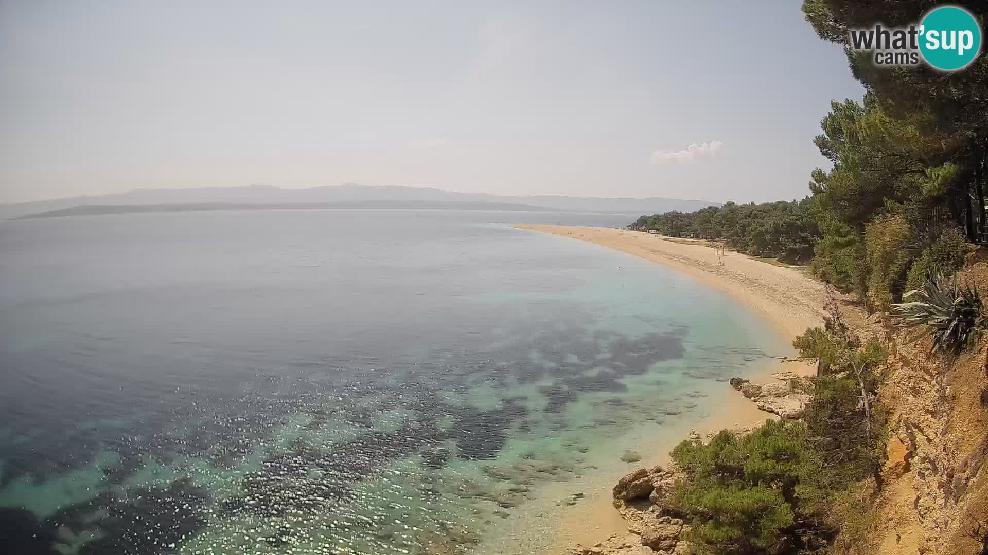 Spletna kamera Bol Zlatni Rat – Pogled v živo z otoka Brač