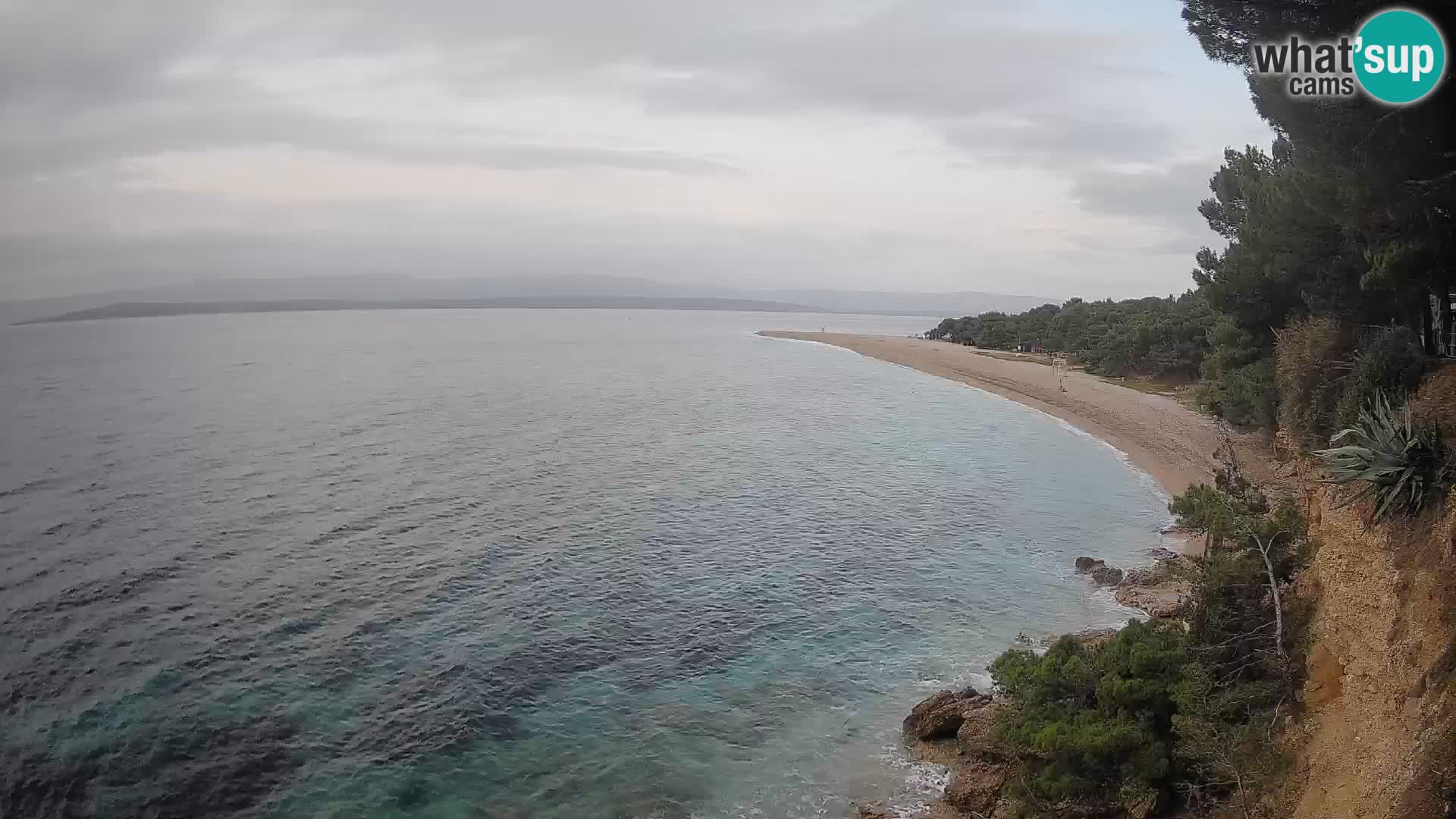 Webcam Bol Zlatni Rat – Vista en vivo desde la isla de Brač