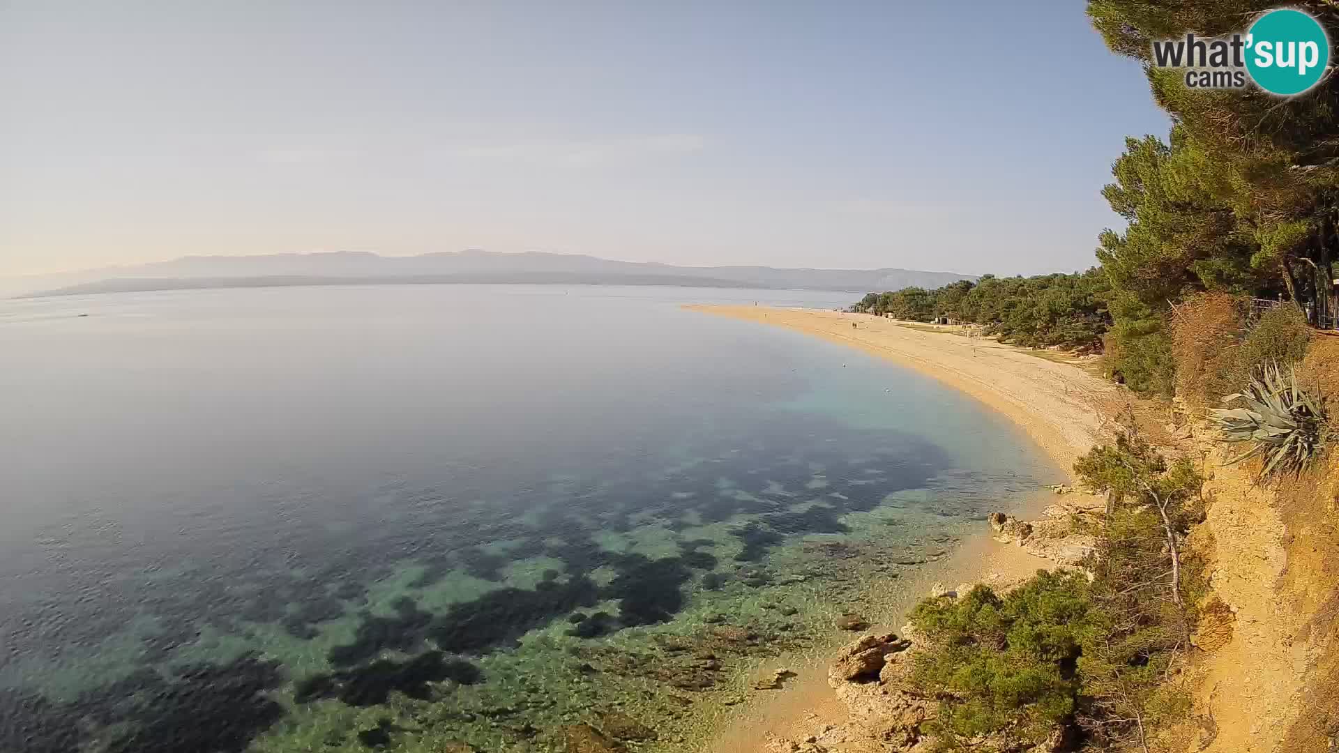 Webcam Zlatni Rat Bol – Liveblick vom berühmten Strand auf Brač
