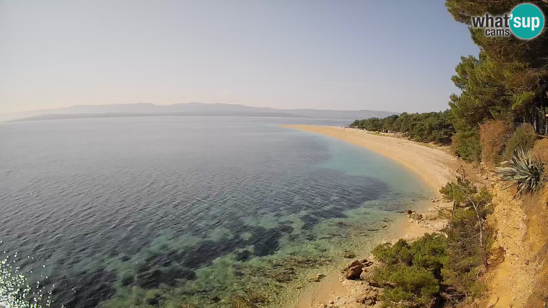 Spletna kamera Bol Zlatni Rat – Pogled v živo z otoka Brač