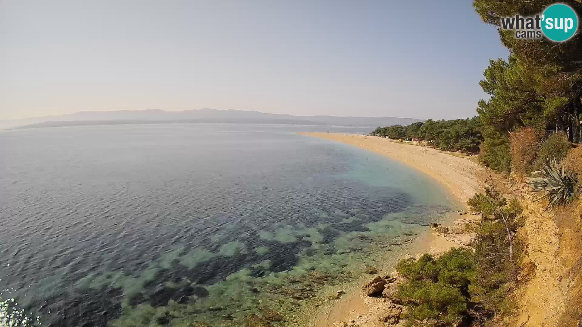 Webcam Bol Zlatni Rat – Vista en vivo desde la isla de Brač