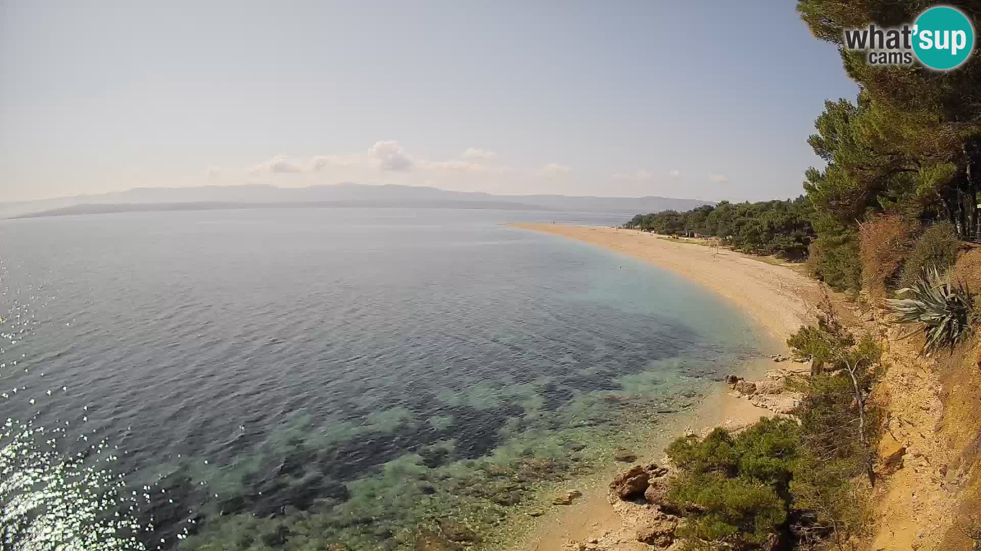 Webcam Bol Zlatni Rat – Vista en vivo desde la isla de Brač