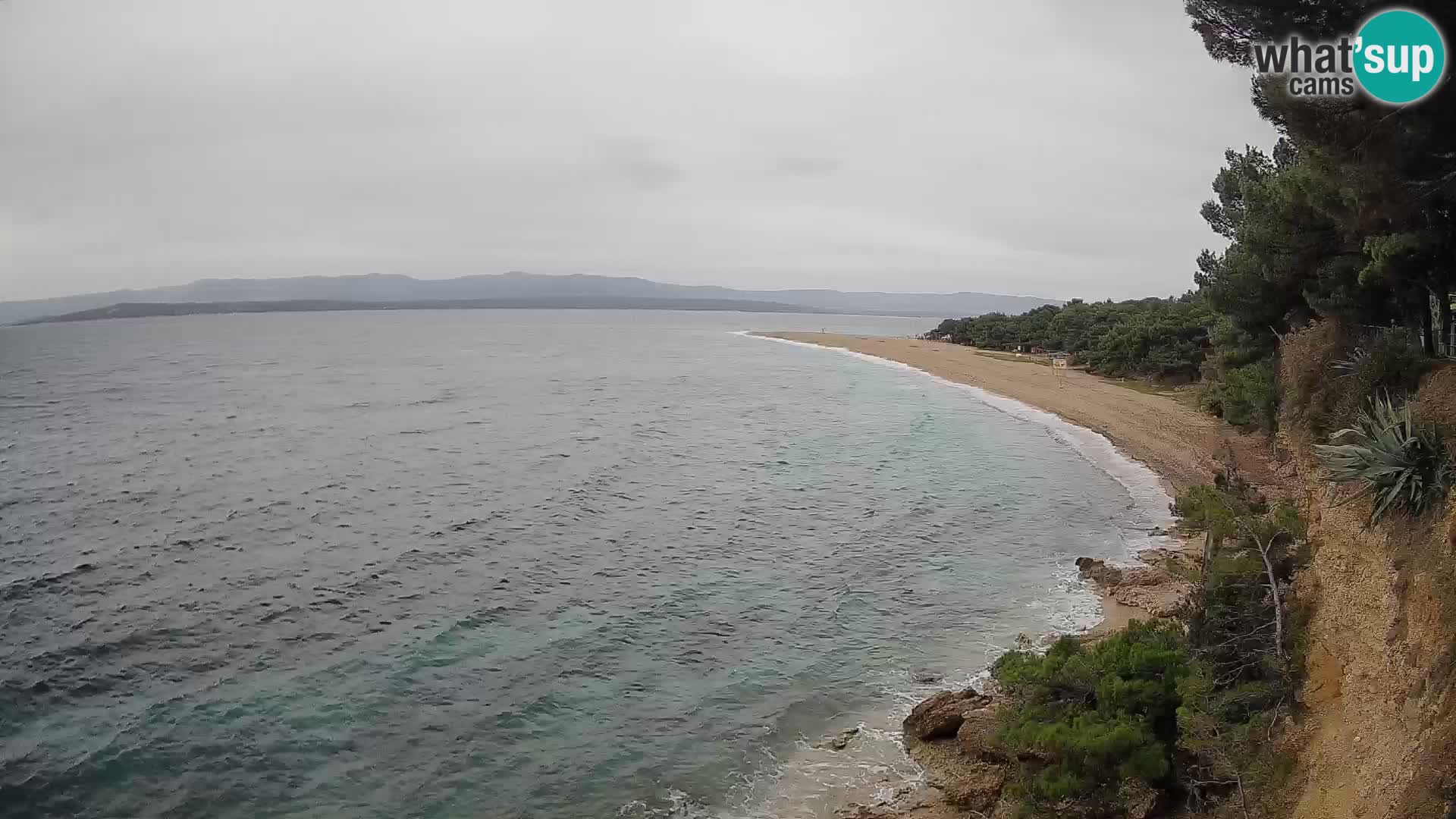Spletna kamera Bol Zlatni Rat – Pogled v živo z otoka Brač