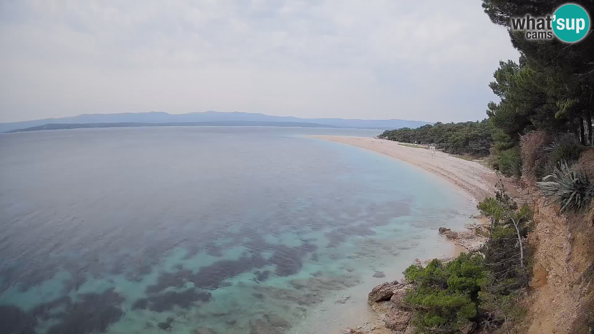Webcam Bol Zlatni Rat – Vista en vivo desde la isla de Brač