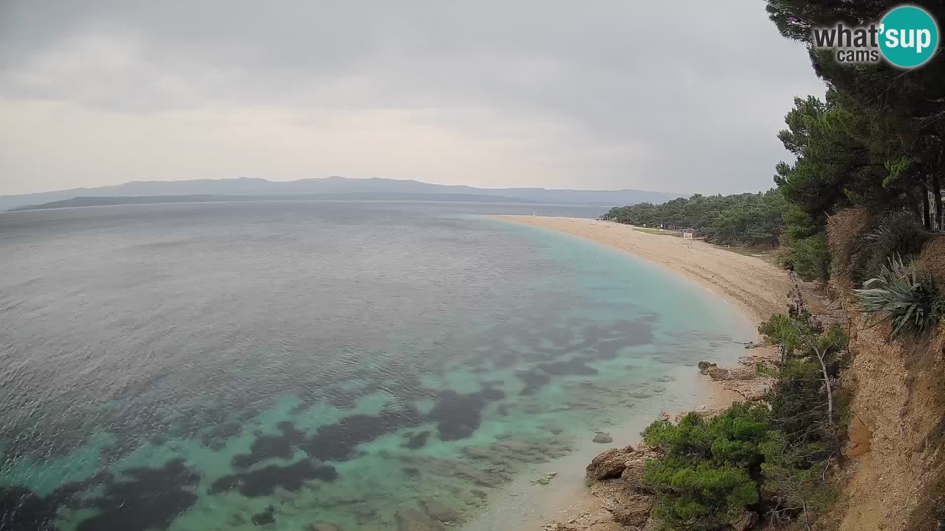 Webcam Zlatni Rat Bol – Liveblick vom berühmten Strand auf Brač