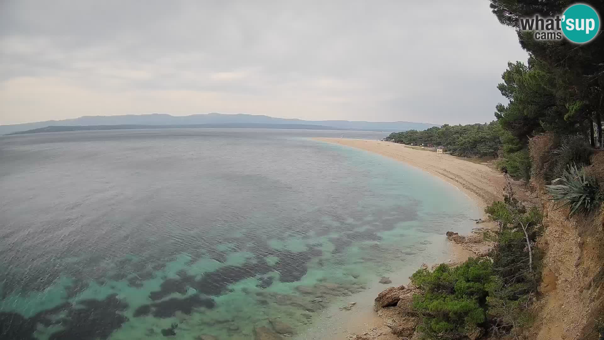 Spletna kamera Bol Zlatni Rat – Pogled v živo z otoka Brač
