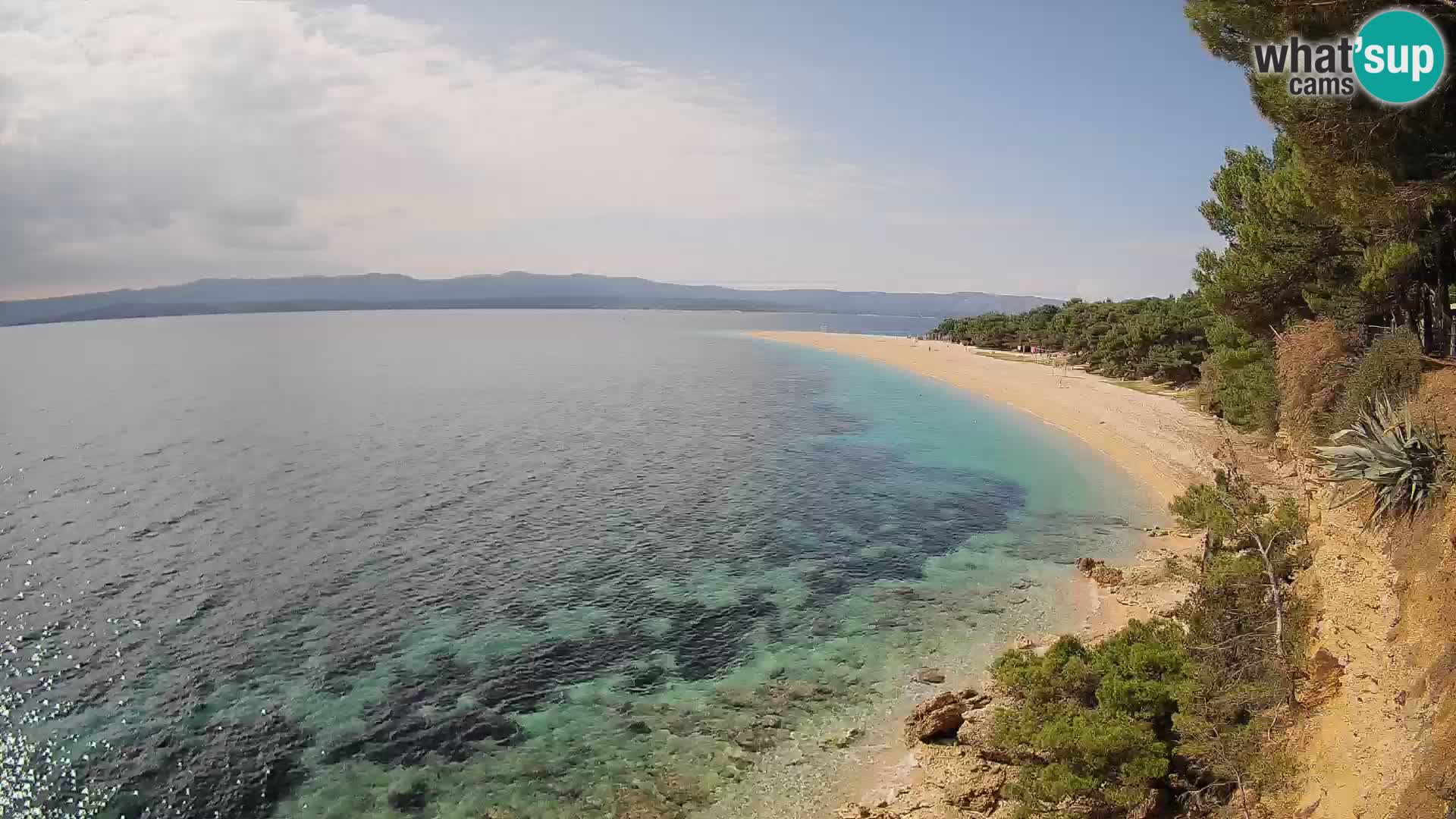 Webcam Zlatni Rat Bol – Liveblick vom berühmten Strand auf Brač