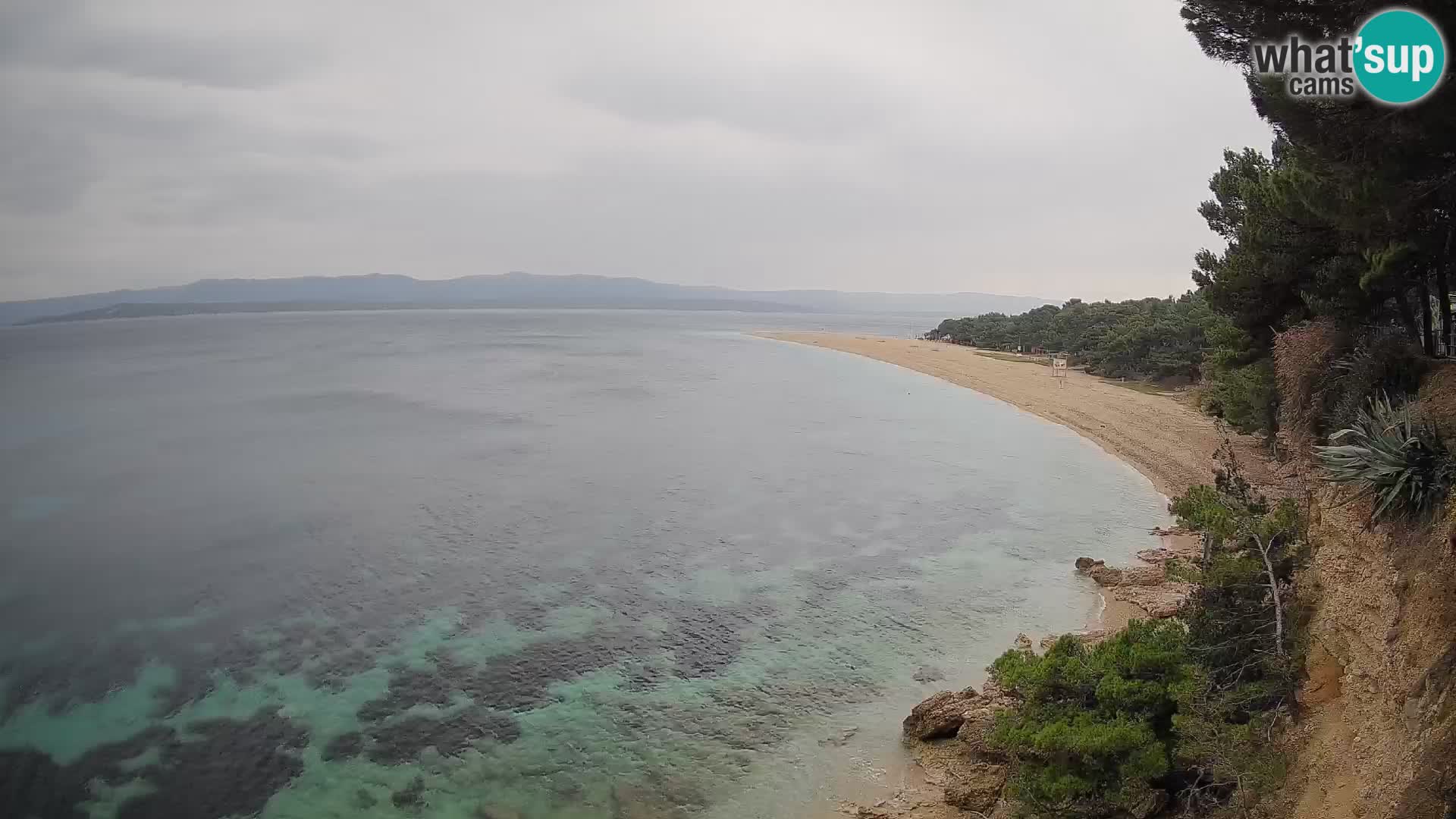 Spletna kamera Bol Zlatni Rat – Pogled v živo z otoka Brač
