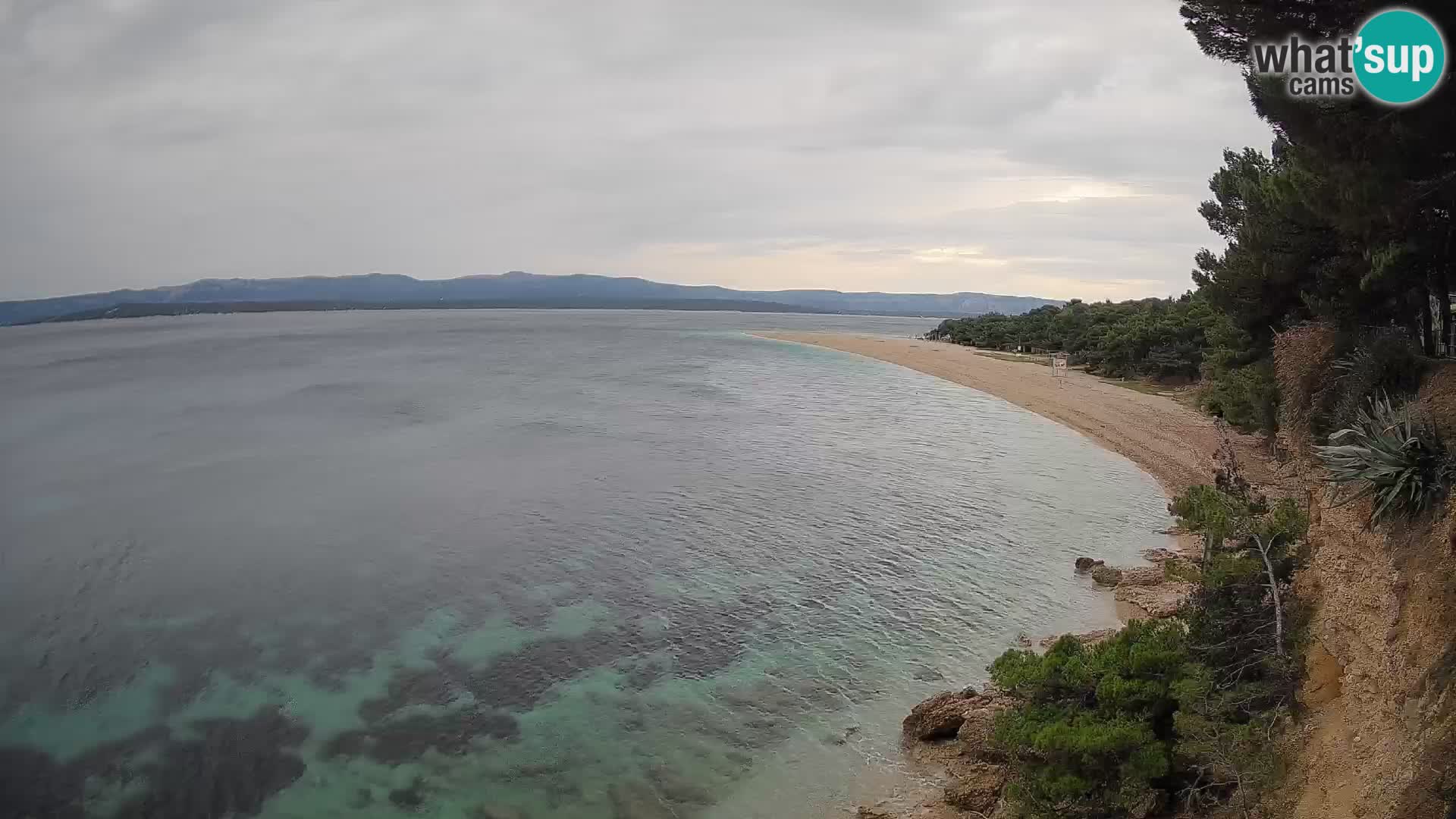 Webcam Zlatni Rat Bol – Liveblick vom berühmten Strand auf Brač