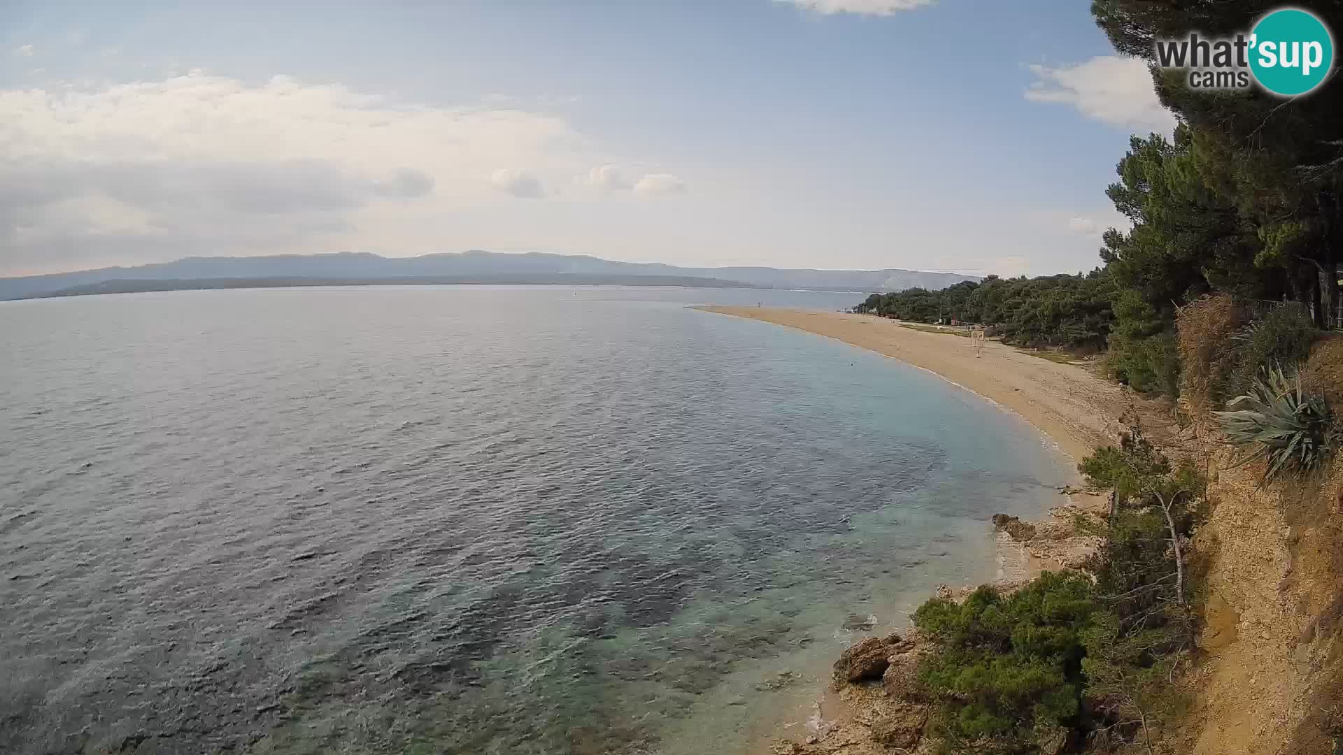 Webcam Bol Zlatni Rat – Vista en vivo desde la isla de Brač
