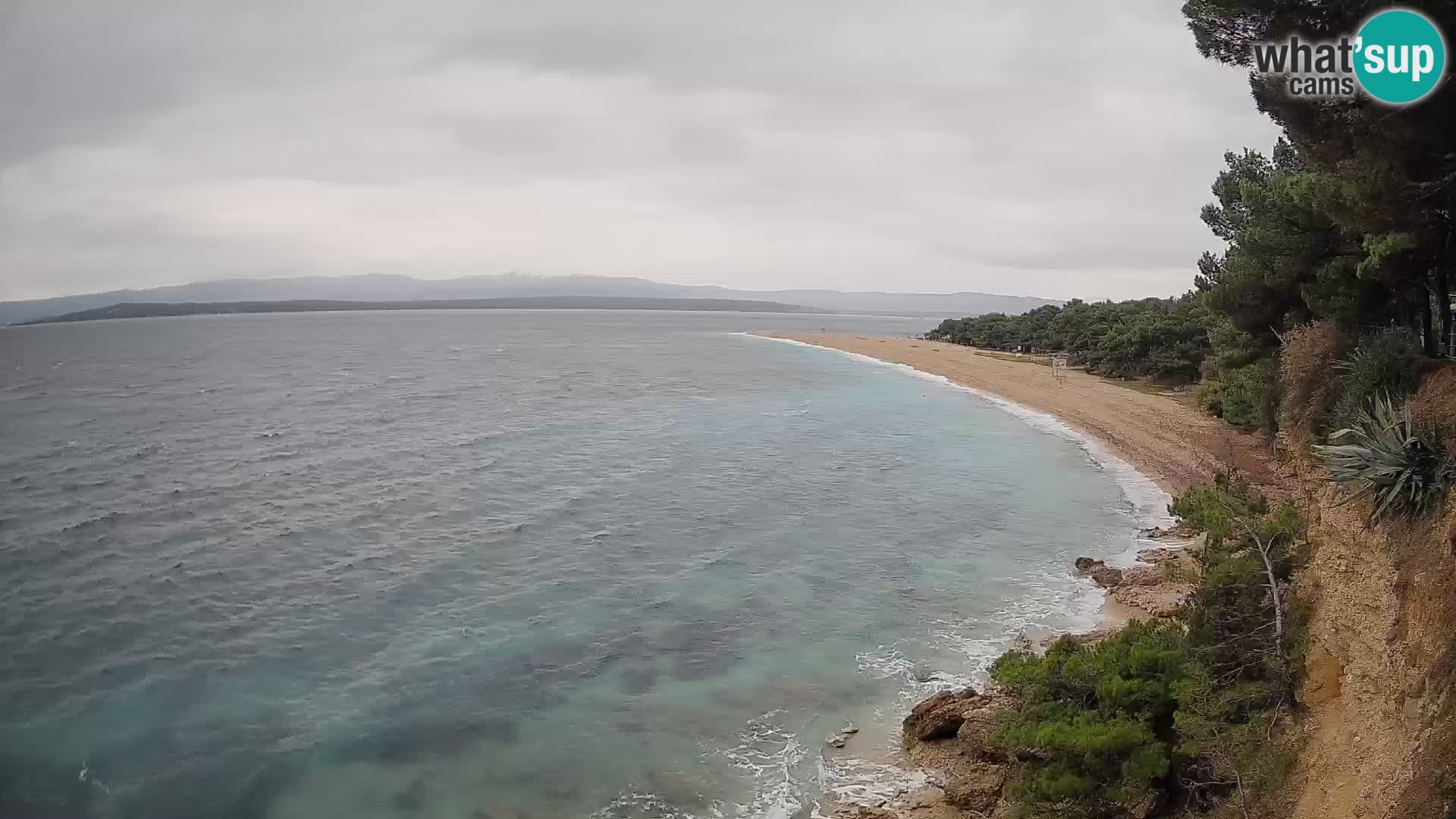 Webcam Zlatni Rat Bol – Liveblick vom berühmten Strand auf Brač
