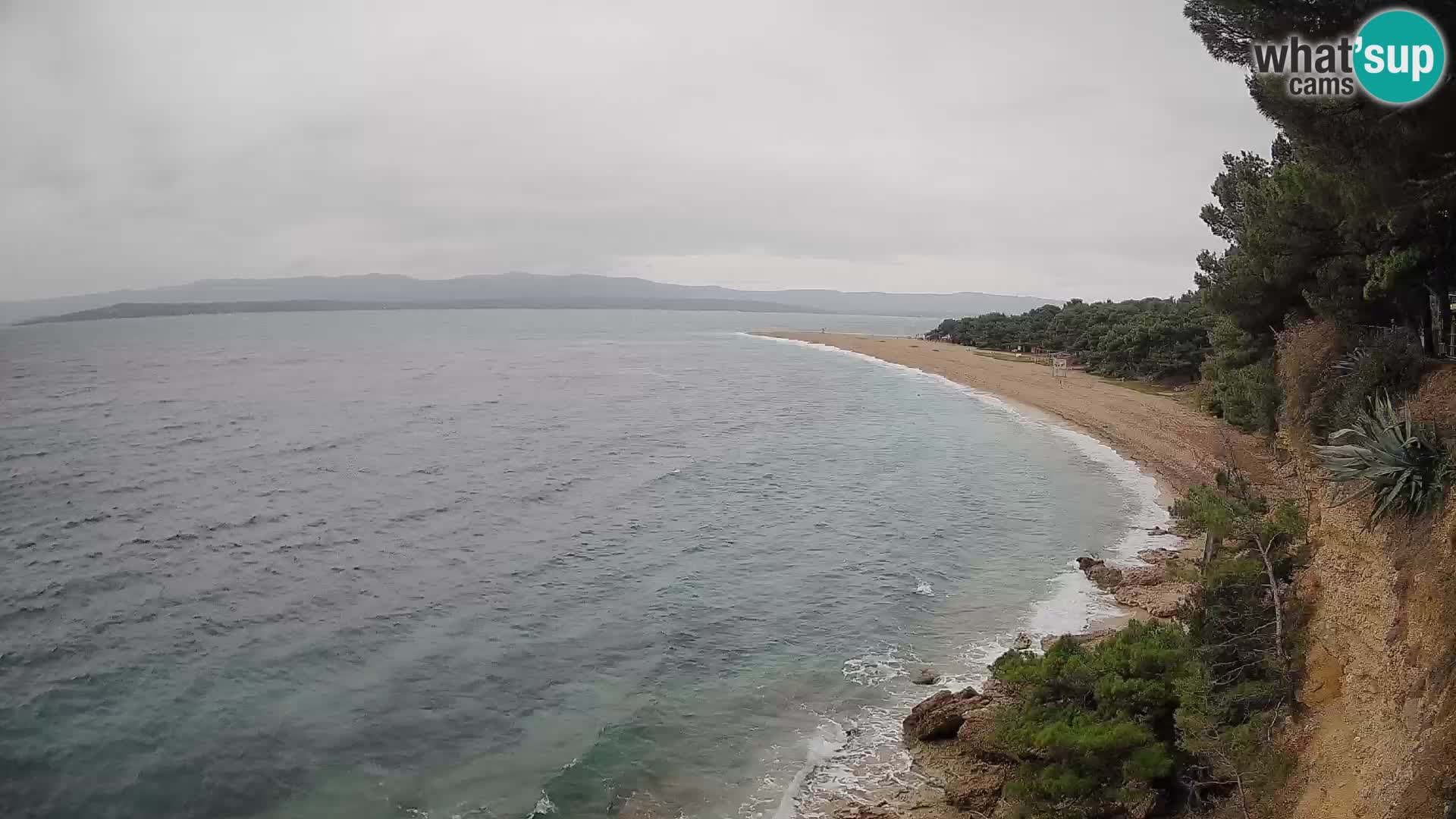 Webcam Bol Zlatni Rat – Vista en vivo desde la isla de Brač