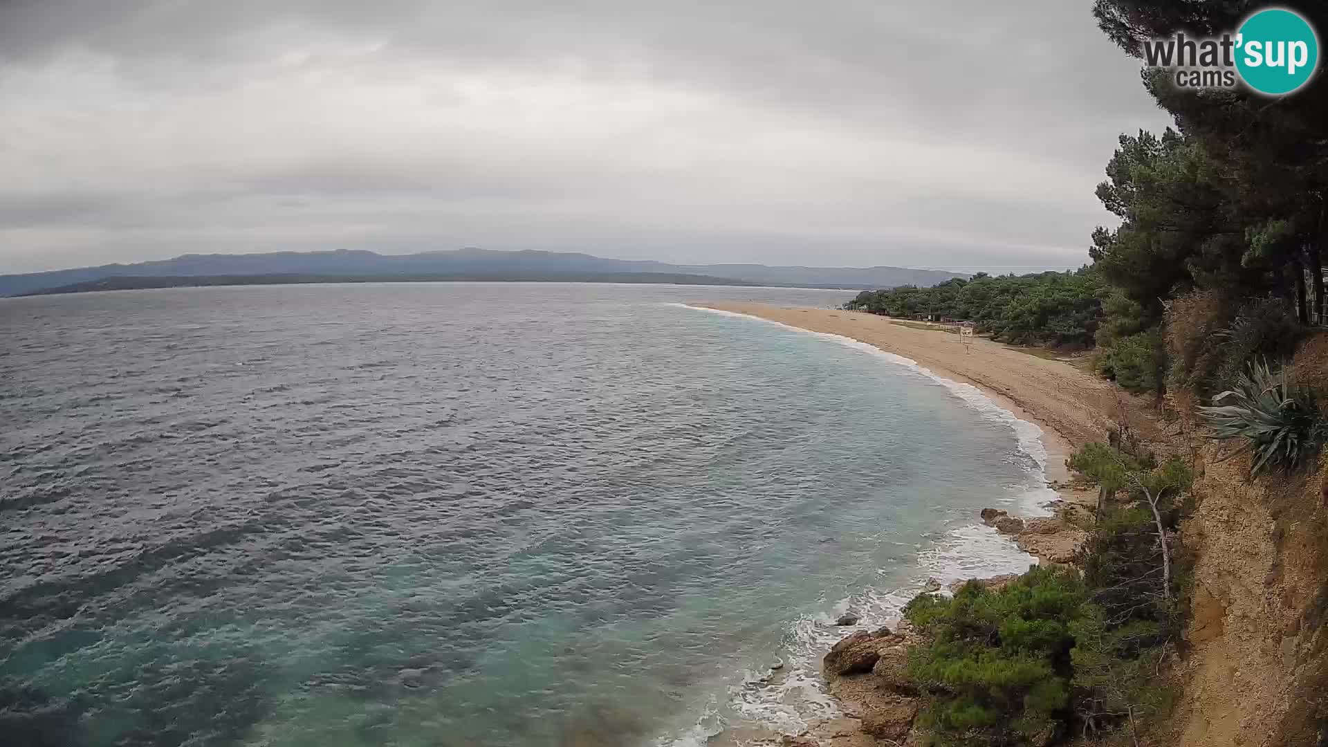 Webcam Bol Zlatni Rat – Vista en vivo desde la isla de Brač