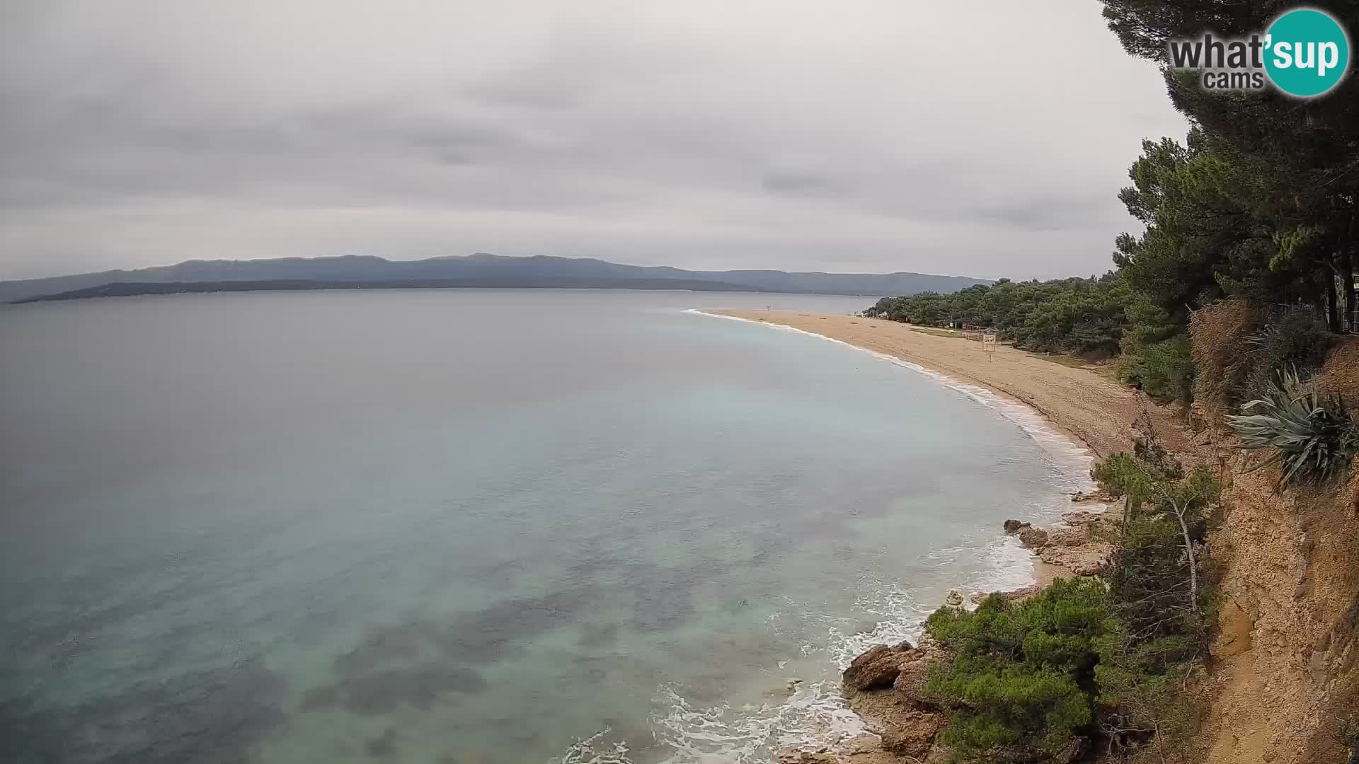 Webcam Bol Zlatni Rat – Vista en vivo desde la isla de Brač