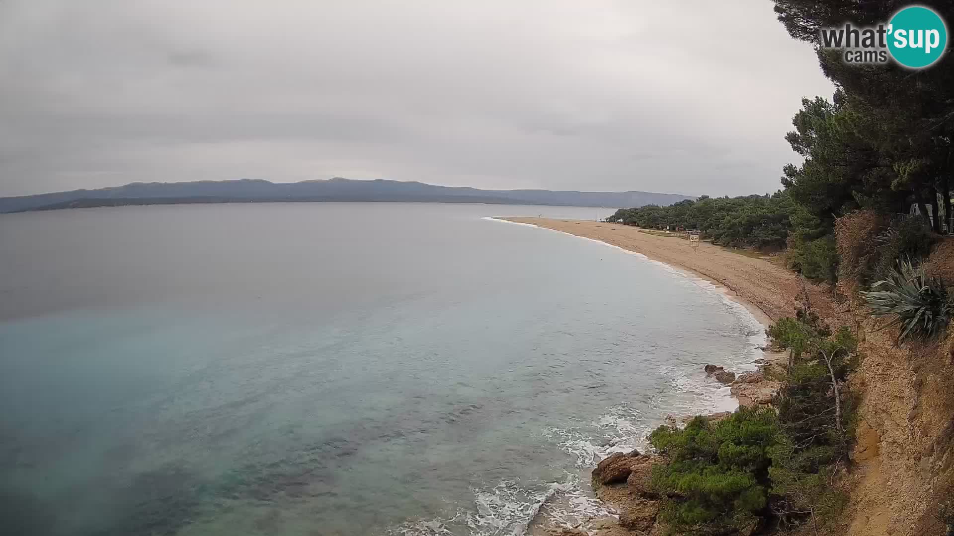 Spletna kamera Bol Zlatni Rat – Pogled v živo z otoka Brač