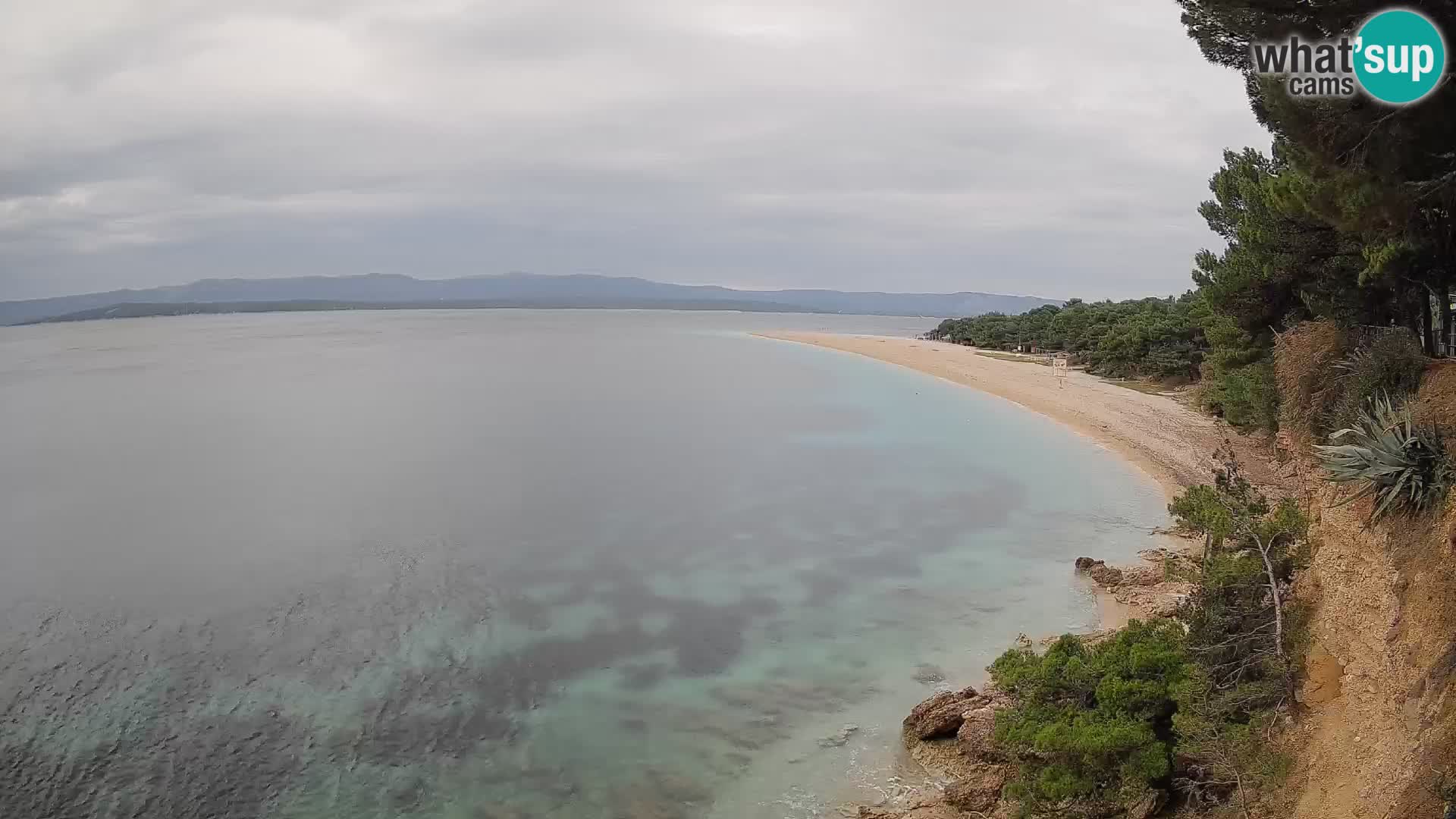 Webcam Zlatni Rat Bol – Liveblick vom berühmten Strand auf Brač