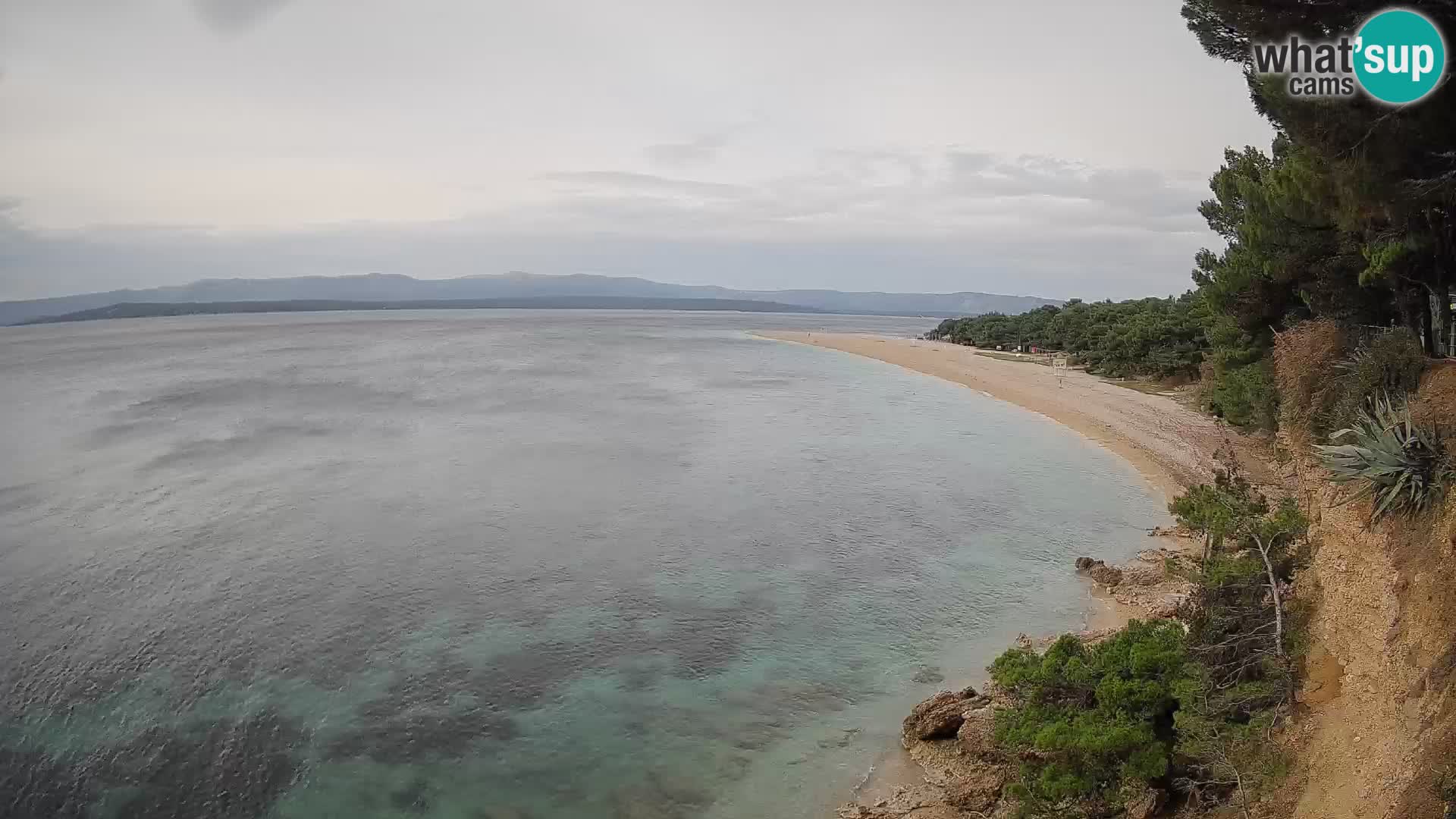 Spletna kamera Bol Zlatni Rat – Pogled v živo z otoka Brač