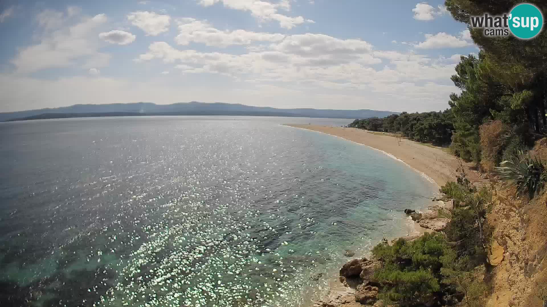 Webcam Bol Zlatni Rat – Vista en vivo desde la isla de Brač