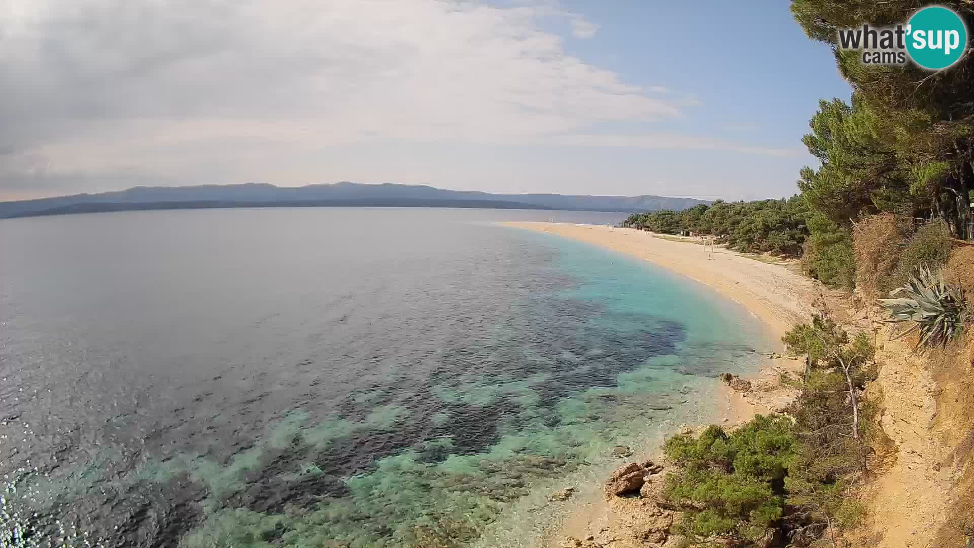 Webcam Zlatni Rat Bol – Liveblick vom berühmten Strand auf Brač