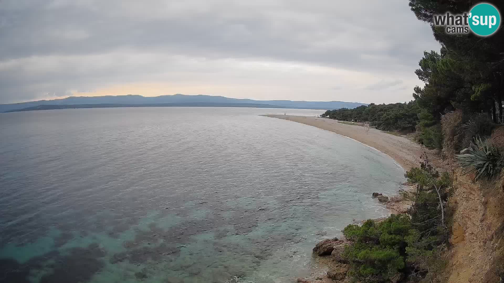 Webcam Zlatni Rat Bol – Liveblick vom berühmten Strand auf Brač