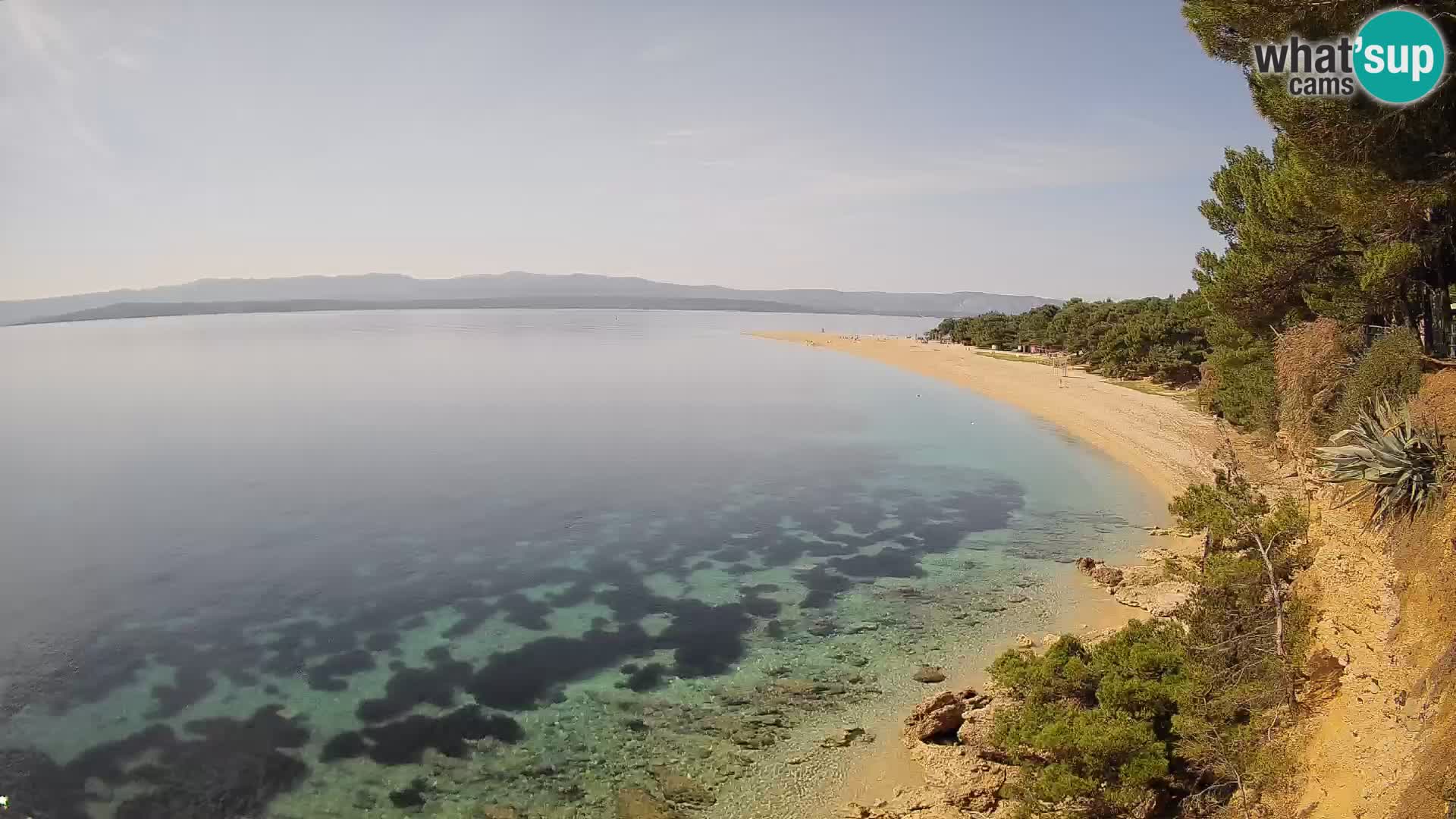 Webcam Bol Zlatni Rat – Vista en vivo desde la isla de Brač