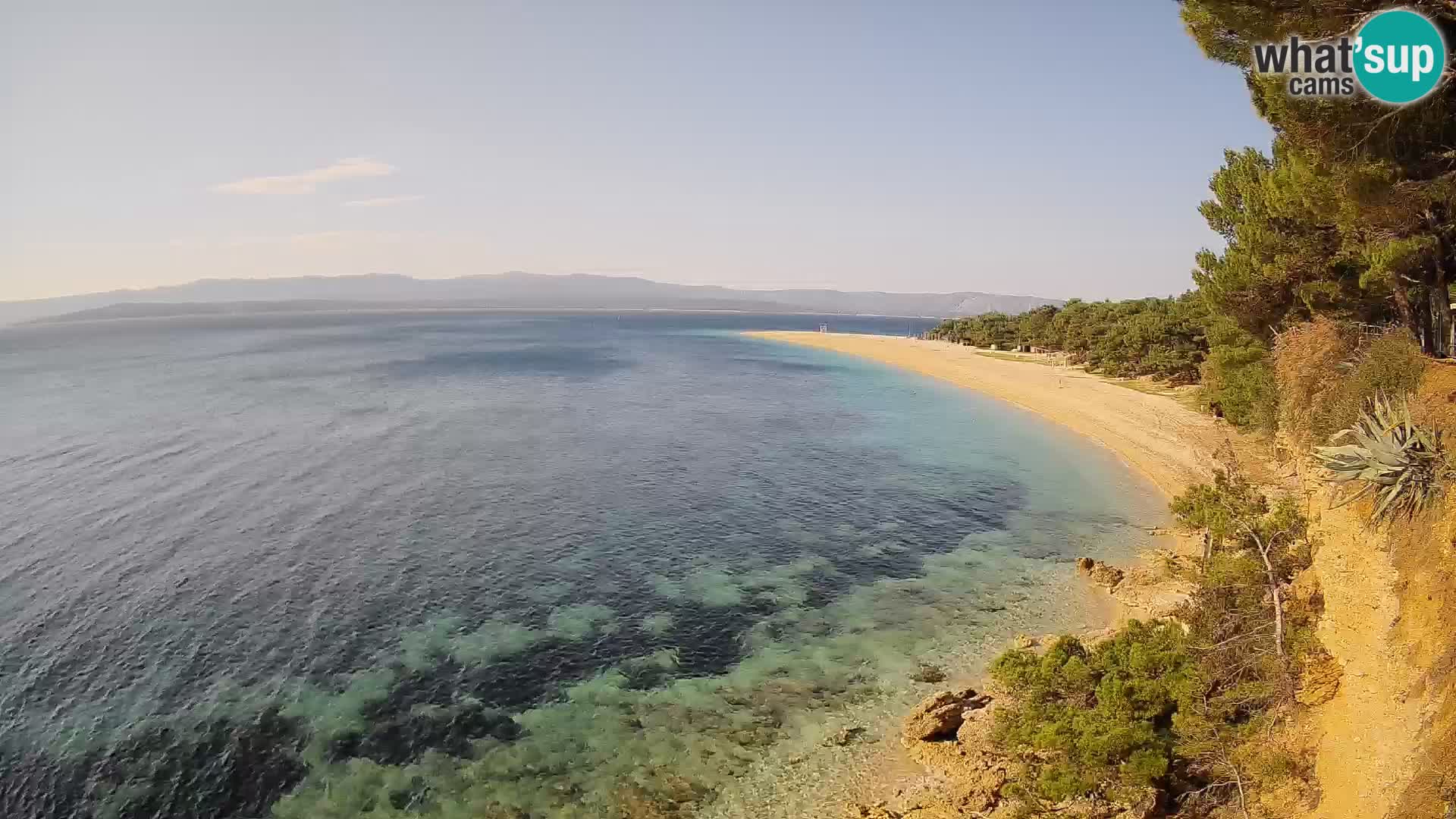 Webcam Bol Zlatni Rat – Vista en vivo desde la isla de Brač