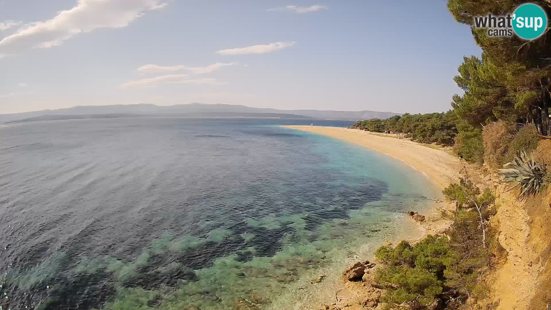 Webcam Zlatni Rat Bol – Liveblick vom berühmten Strand auf Brač