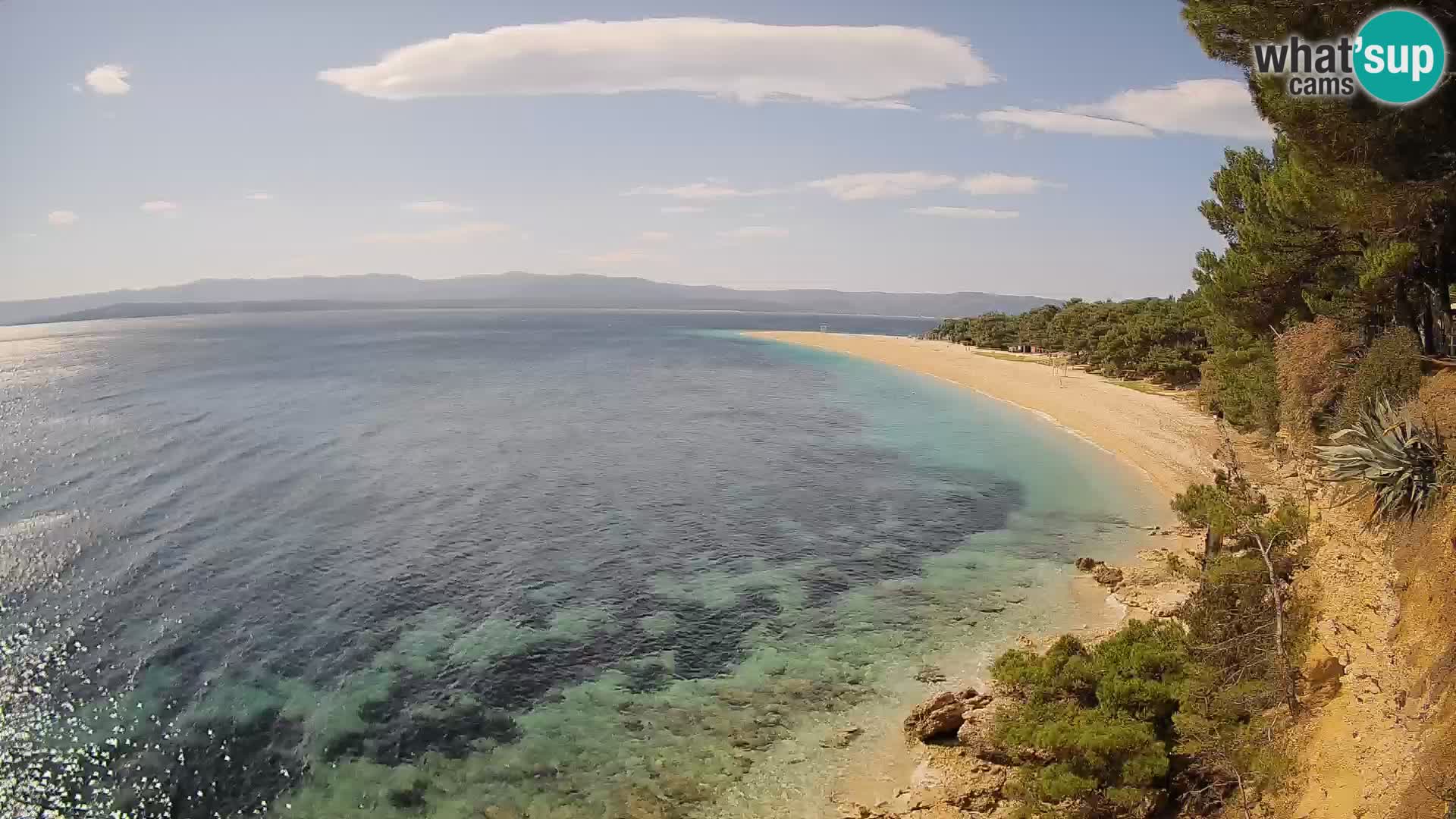 Webcam Bol Zlatni Rat – Vista en vivo desde la isla de Brač