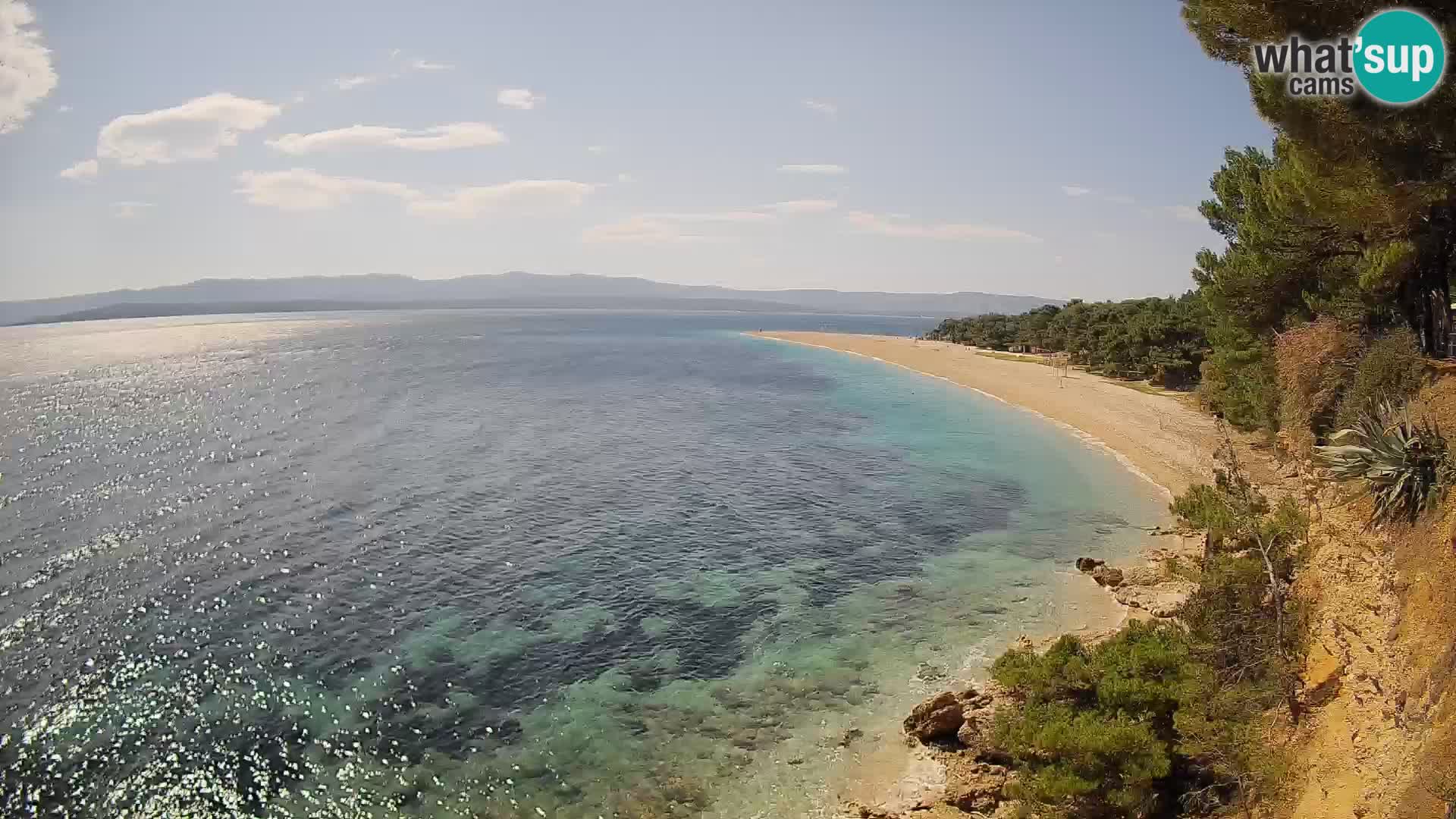 Webcam Bol Zlatni Rat – Vista en vivo desde la isla de Brač