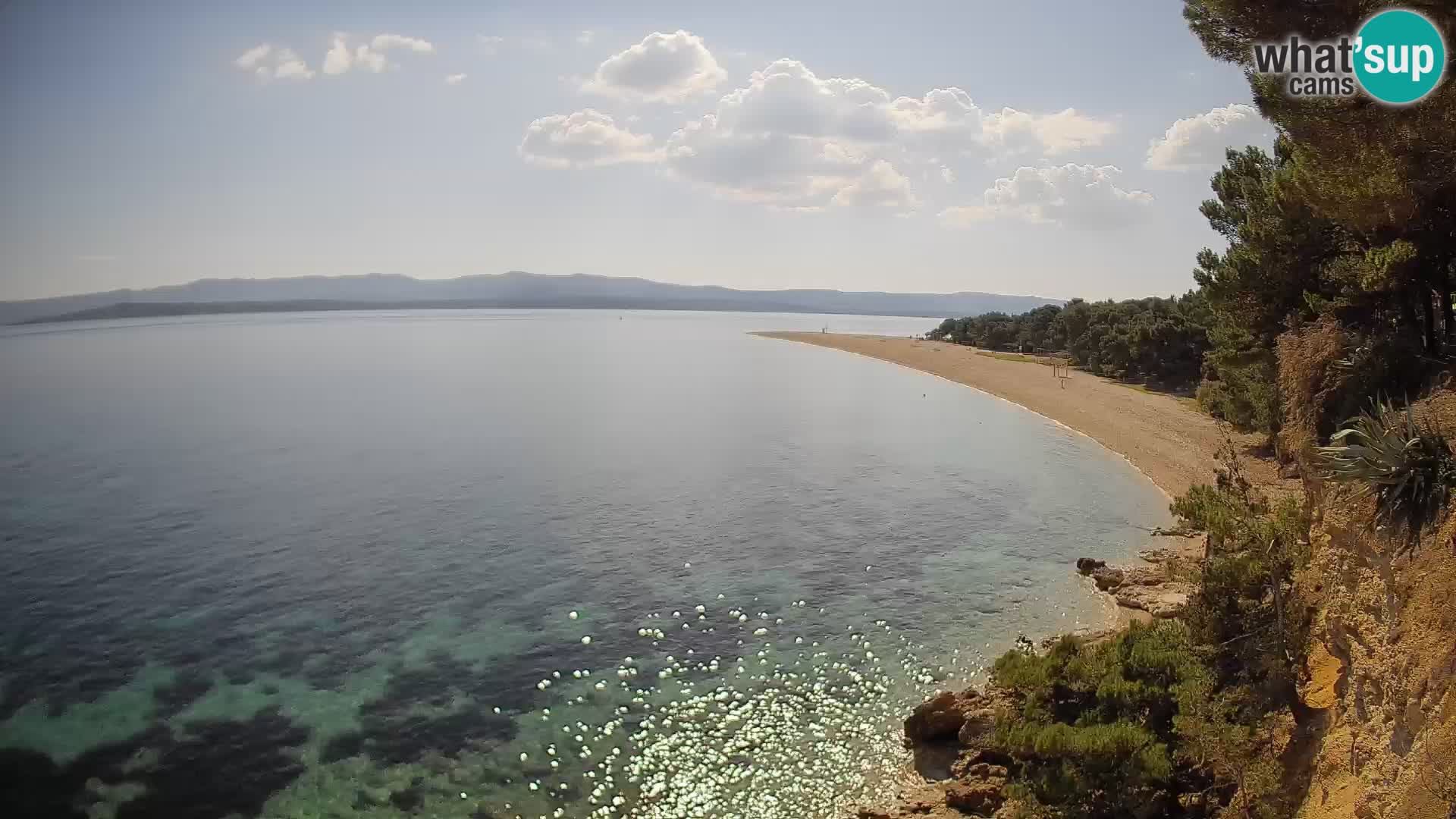 Webcam Zlatni Rat Bol – Liveblick vom berühmten Strand auf Brač
