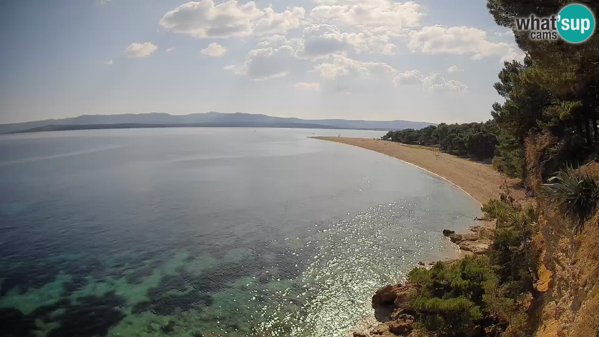 Spletna kamera Bol Zlatni Rat – Pogled v živo z otoka Brač