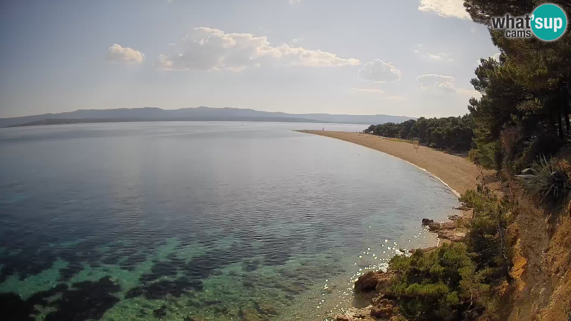 Webcam Zlatni Rat Bol – Liveblick vom berühmten Strand auf Brač
