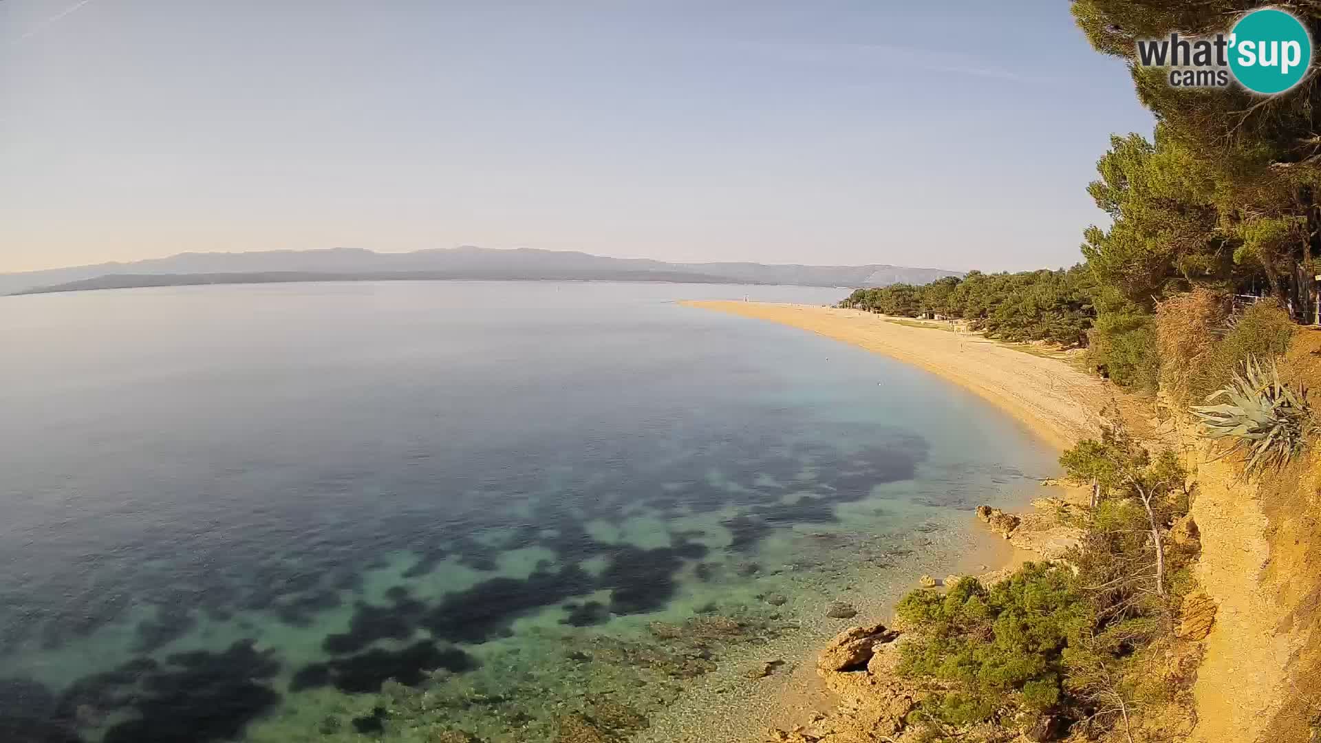 Webcam Bol Zlatni Rat – Vista en vivo desde la isla de Brač