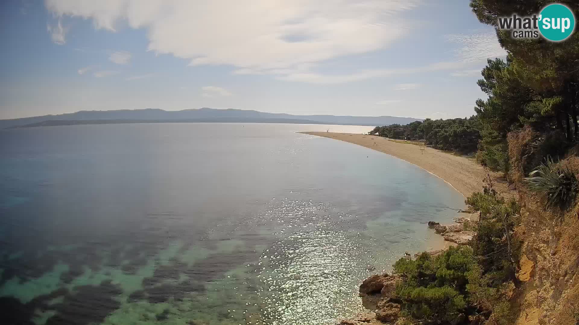 Spletna kamera Bol Zlatni Rat – Pogled v živo z otoka Brač