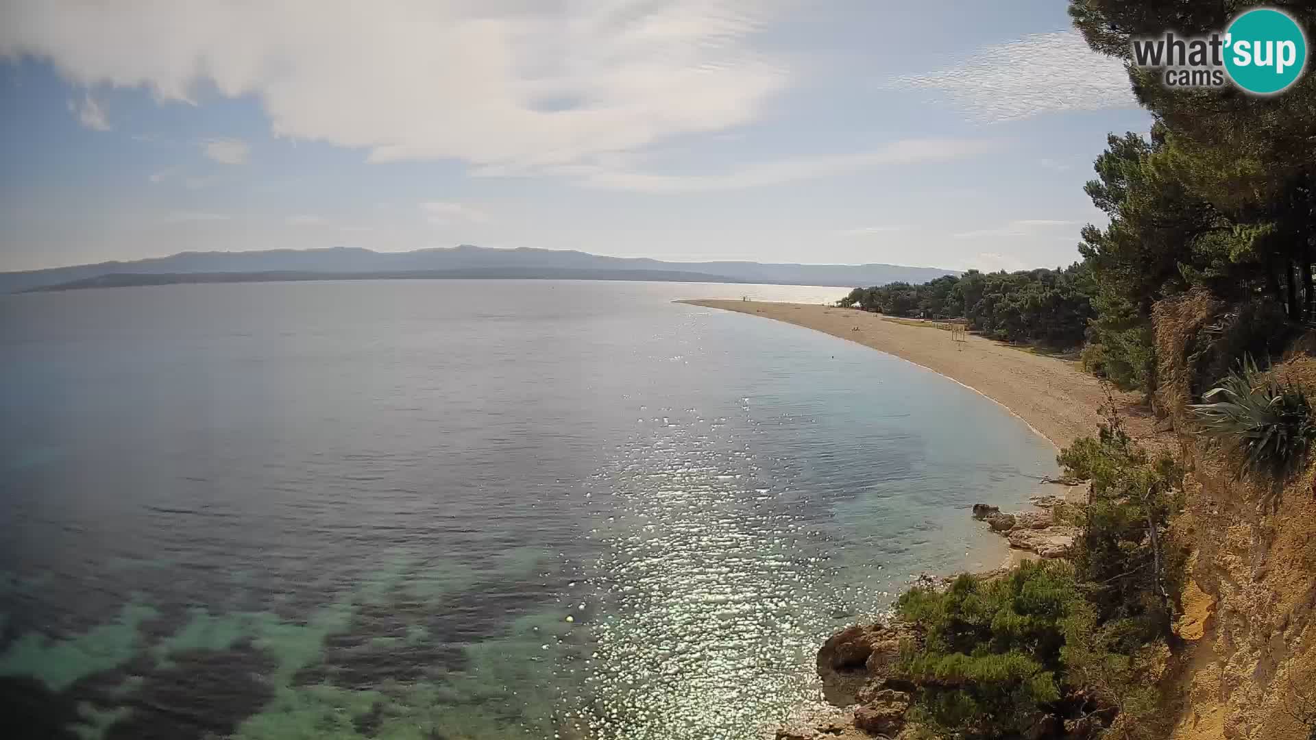 Webcam Bol Zlatni Rat – Vista en vivo desde la isla de Brač