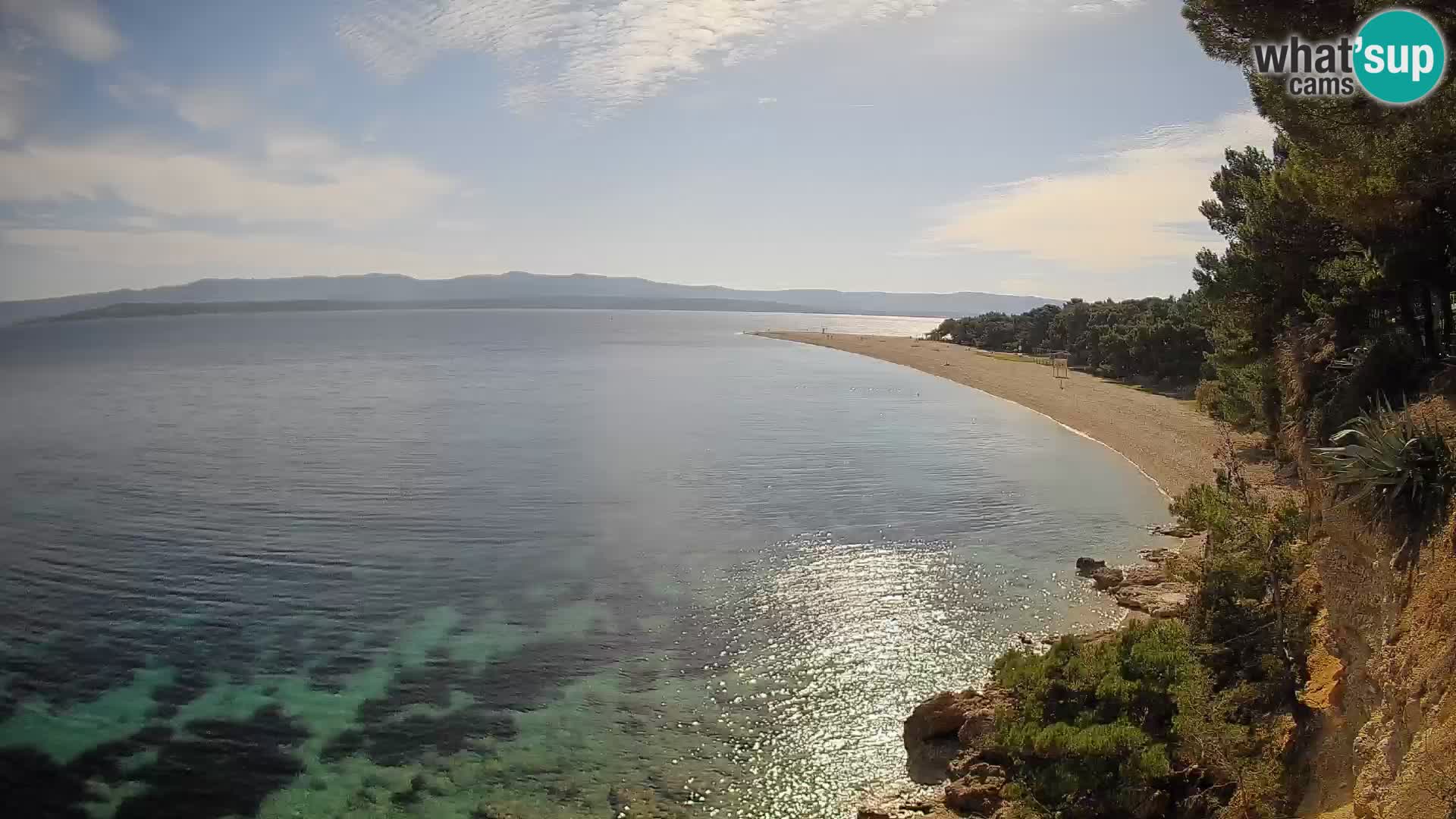 Webcam Bol Zlatni Rat – Vista en vivo desde la isla de Brač