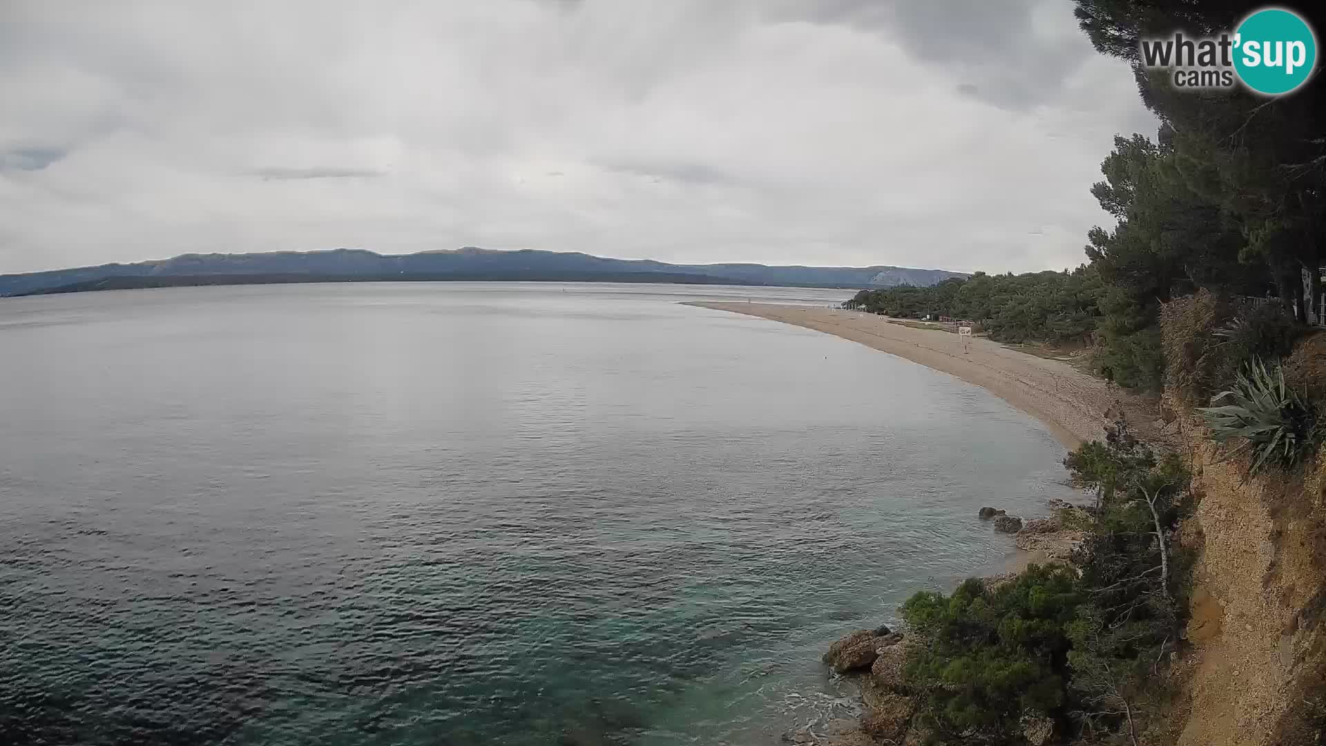 Spletna kamera Bol Zlatni Rat – Pogled v živo z otoka Brač