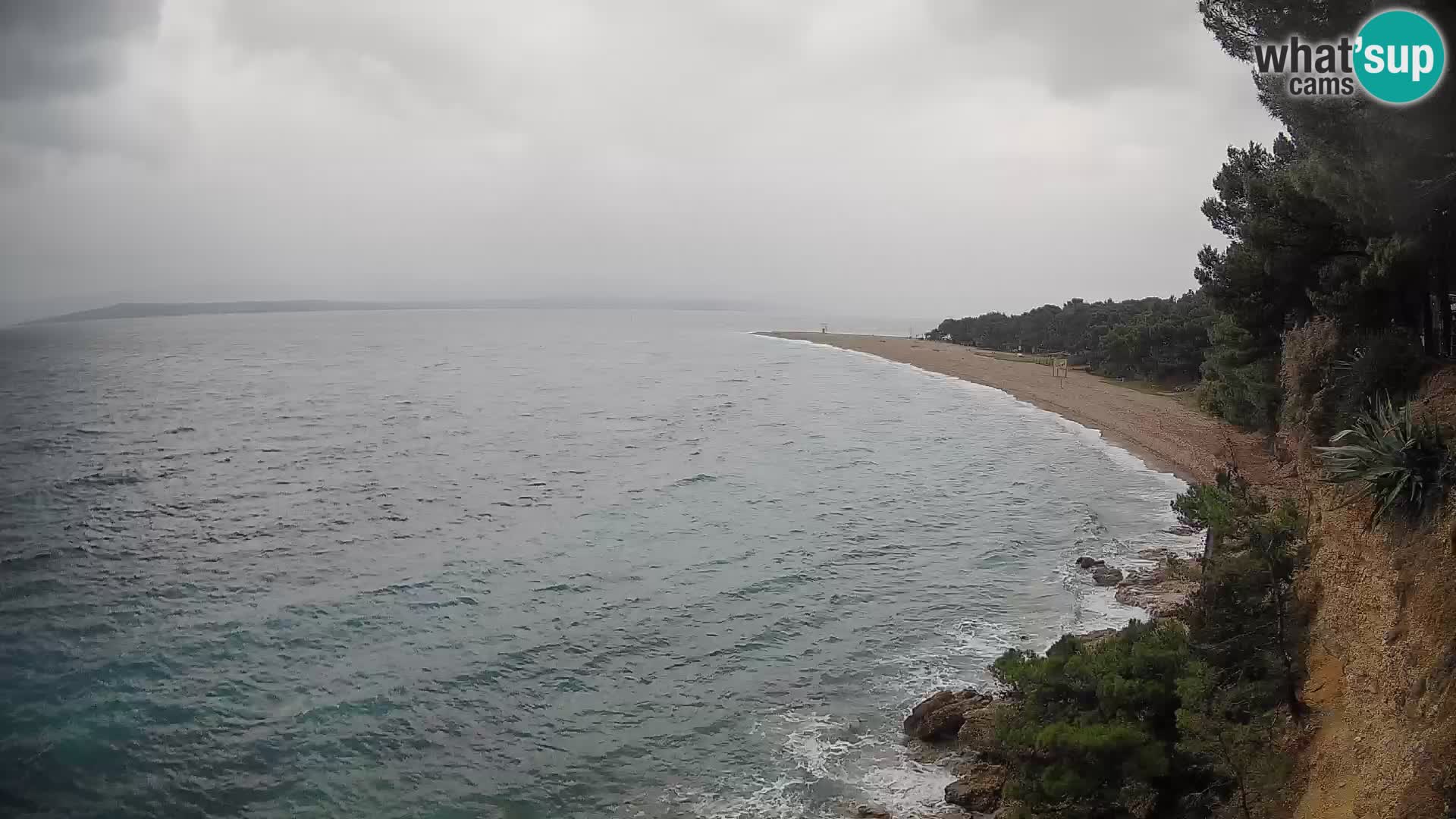 Spletna kamera Bol Zlatni Rat – Pogled v živo z otoka Brač