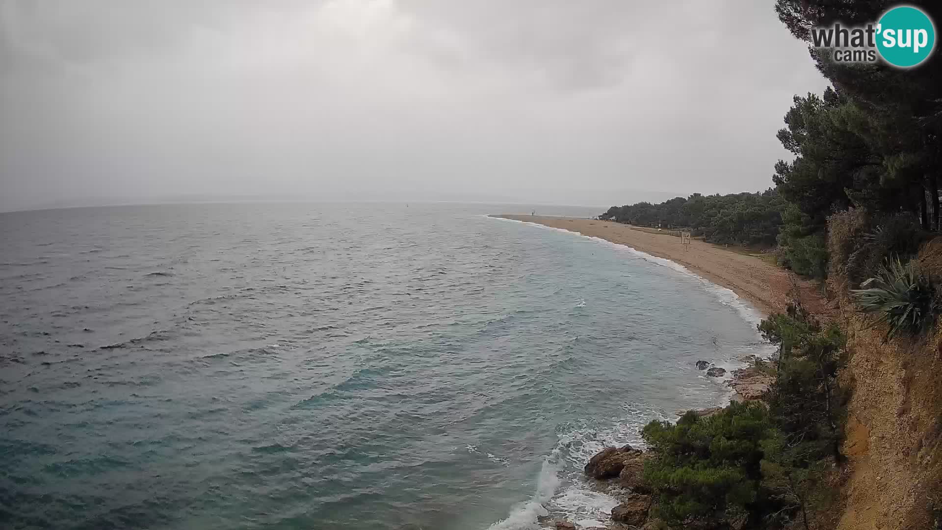 Webcam Bol Zlatni Rat – Vista en vivo desde la isla de Brač