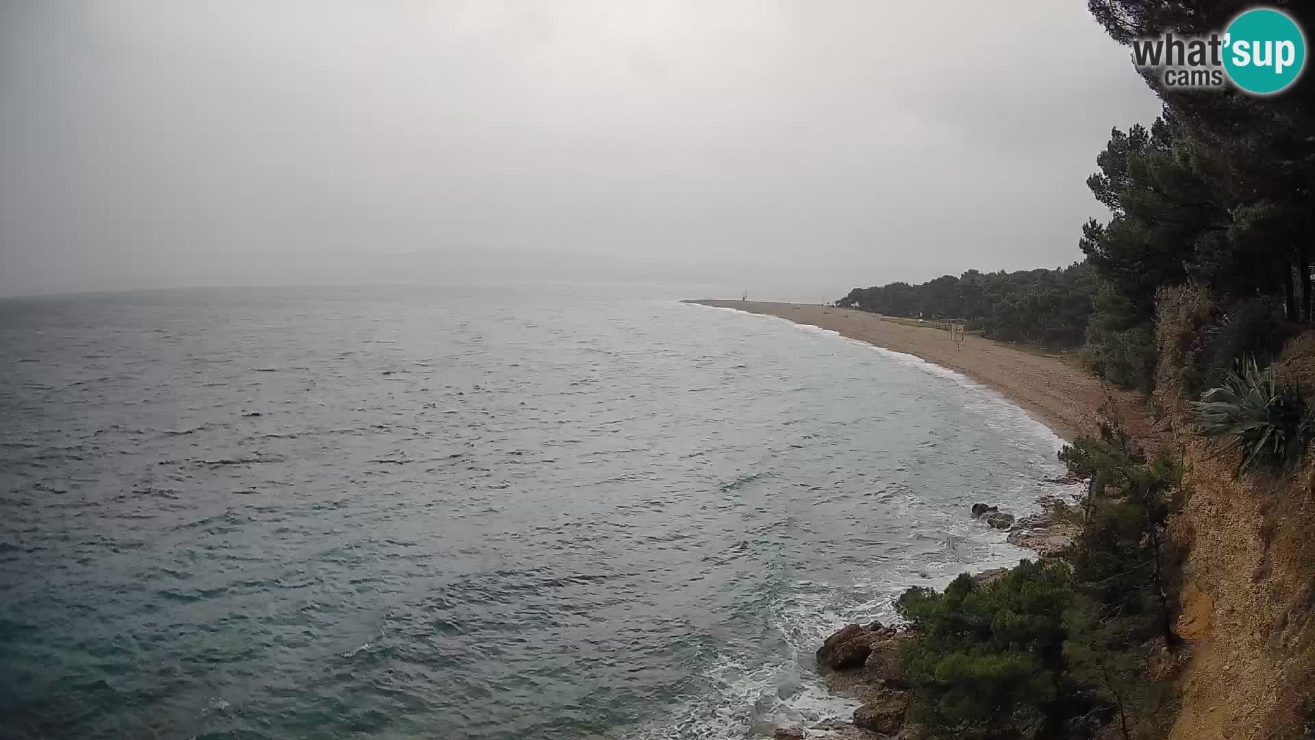 Spletna kamera Bol Zlatni Rat – Pogled v živo z otoka Brač