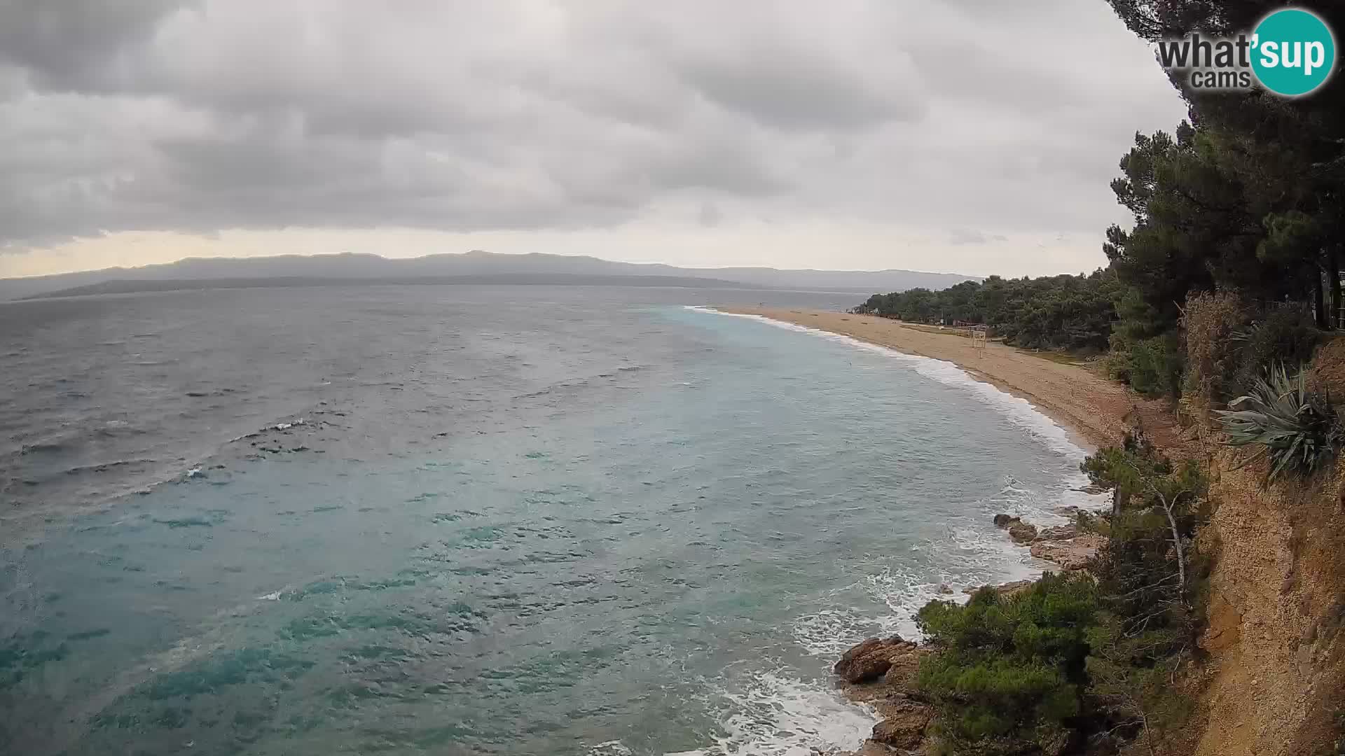Webcam Zlatni Rat Bol – Liveblick vom berühmten Strand auf Brač