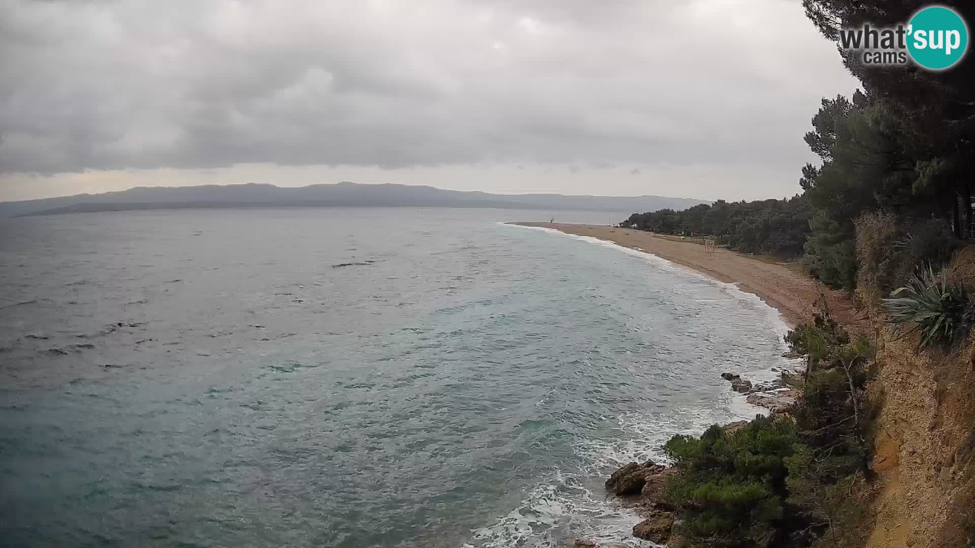 Spletna kamera Bol Zlatni Rat – Pogled v živo z otoka Brač