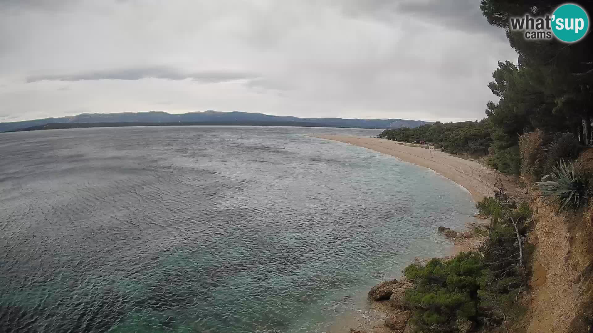 Spletna kamera Bol Zlatni Rat – Pogled v živo z otoka Brač