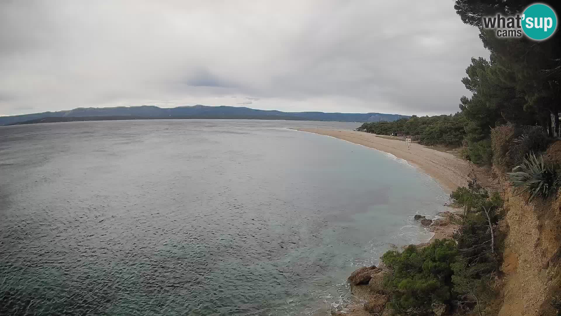 Webcam Bol Zlatni Rat – Vista en vivo desde la isla de Brač